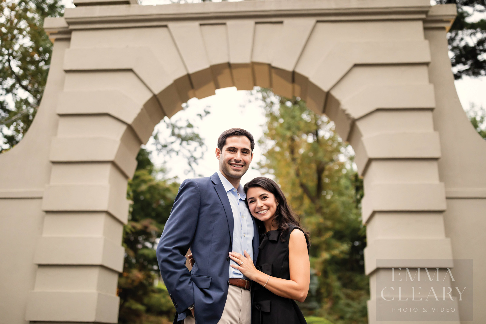 An engagement portrait of a couple