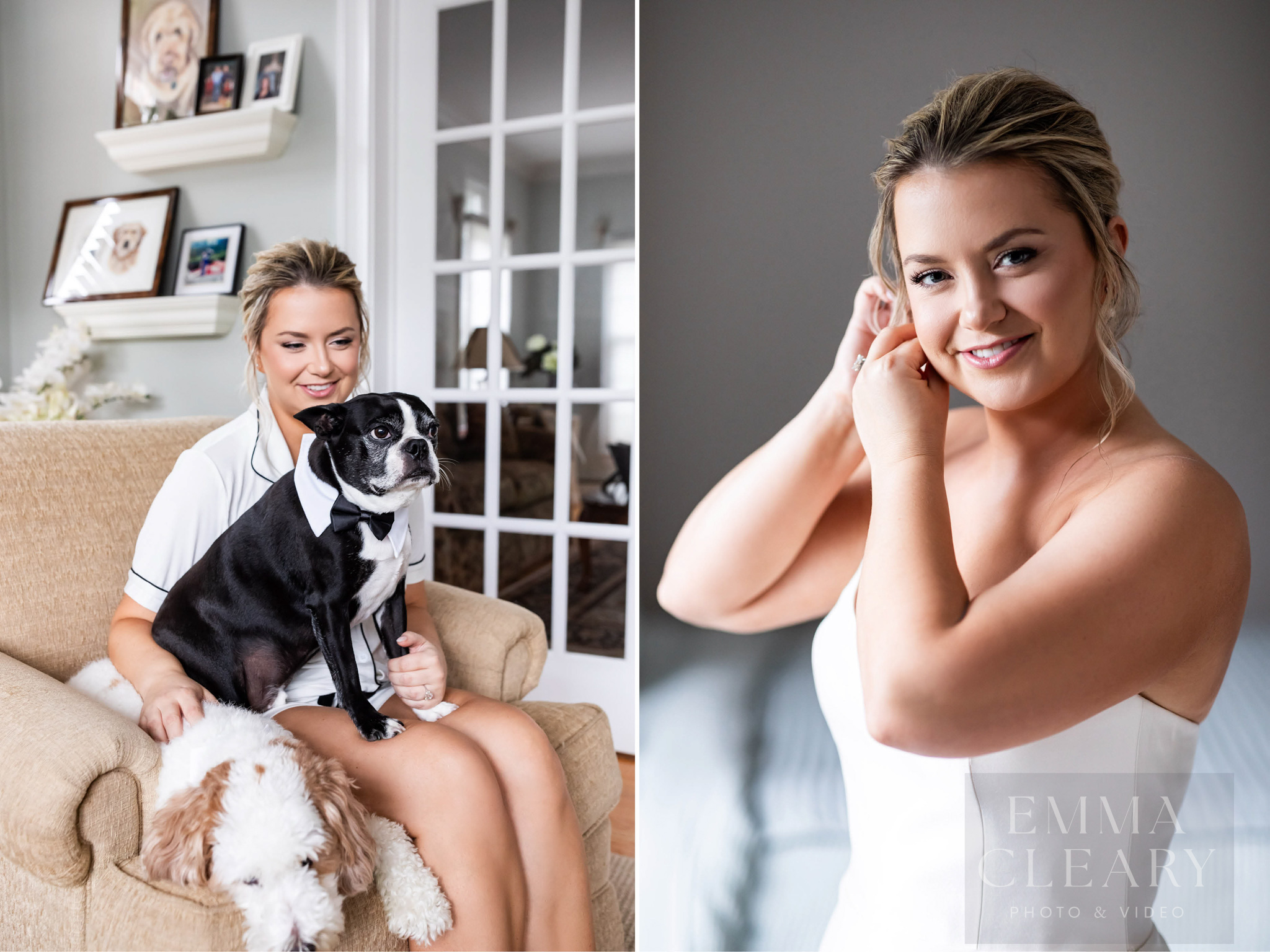 Morning portrait of the bride