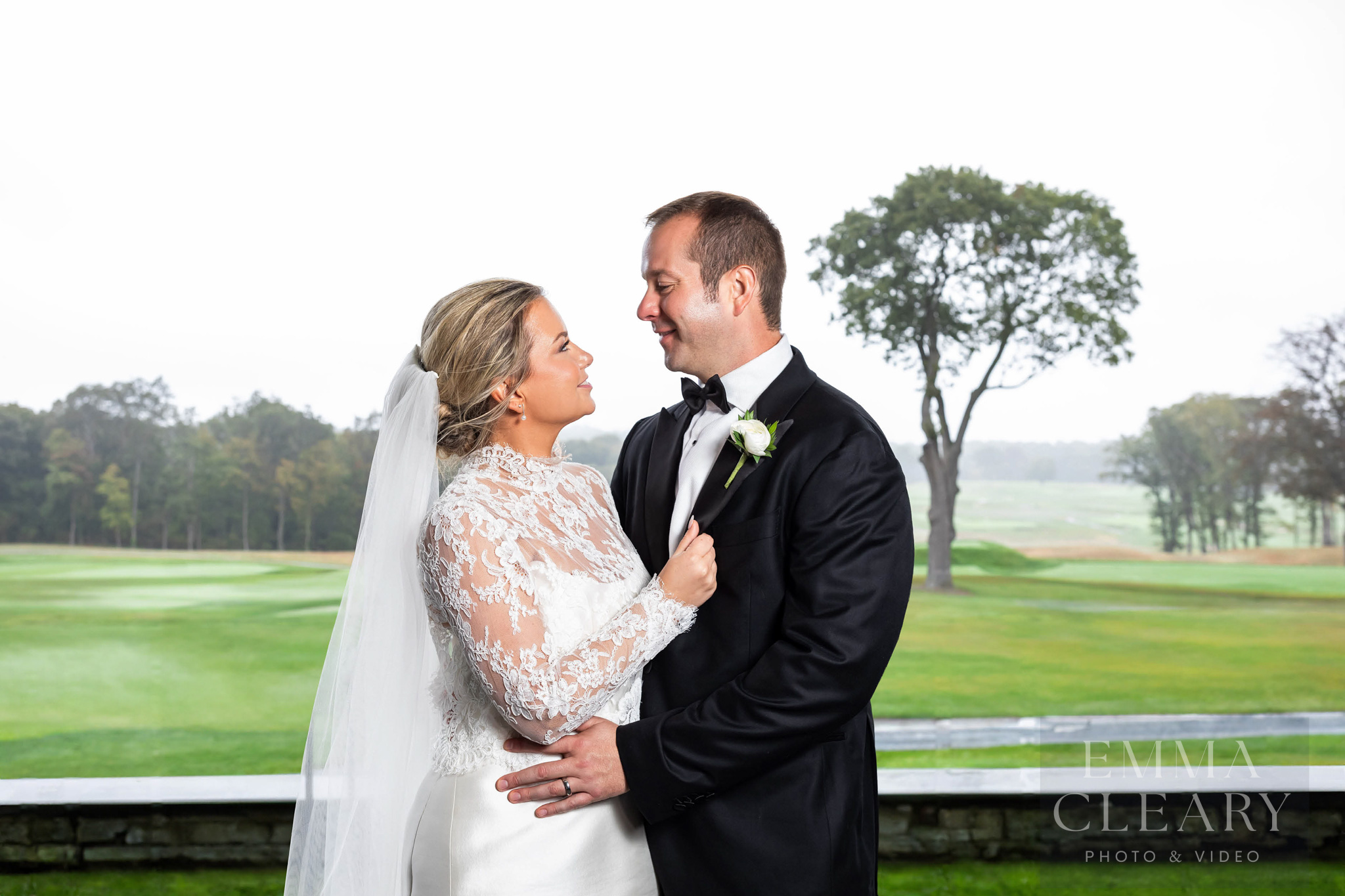 Portrait of the bride and groom