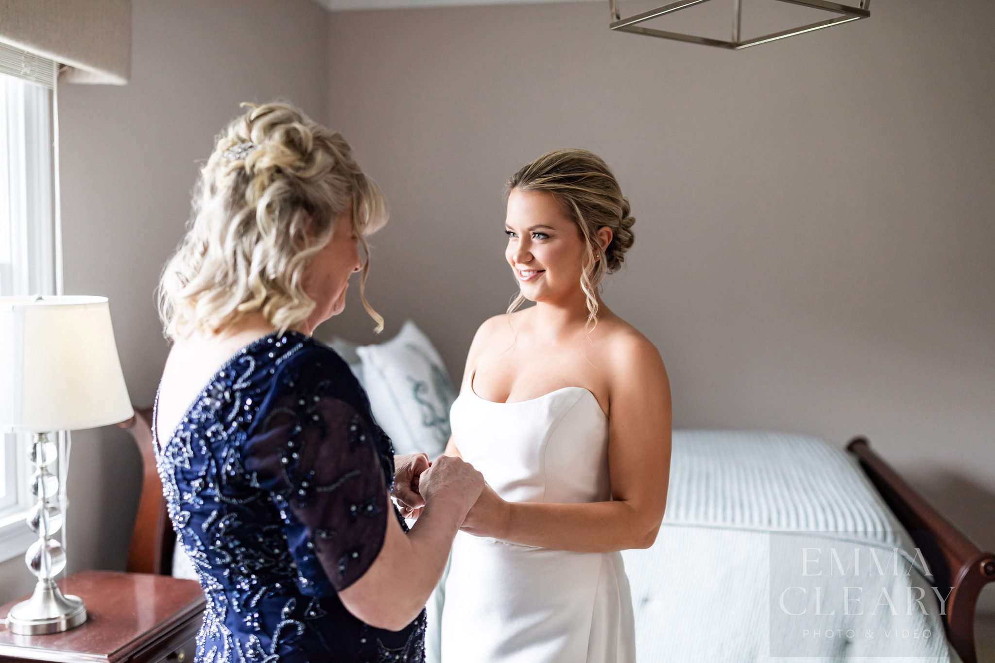 Bride and mom
