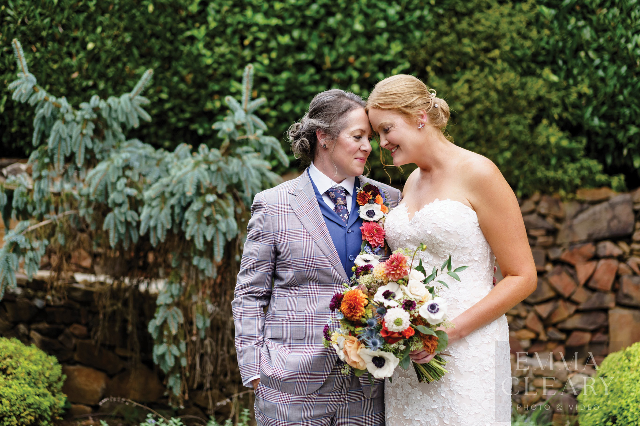 Wedding photo of the couple