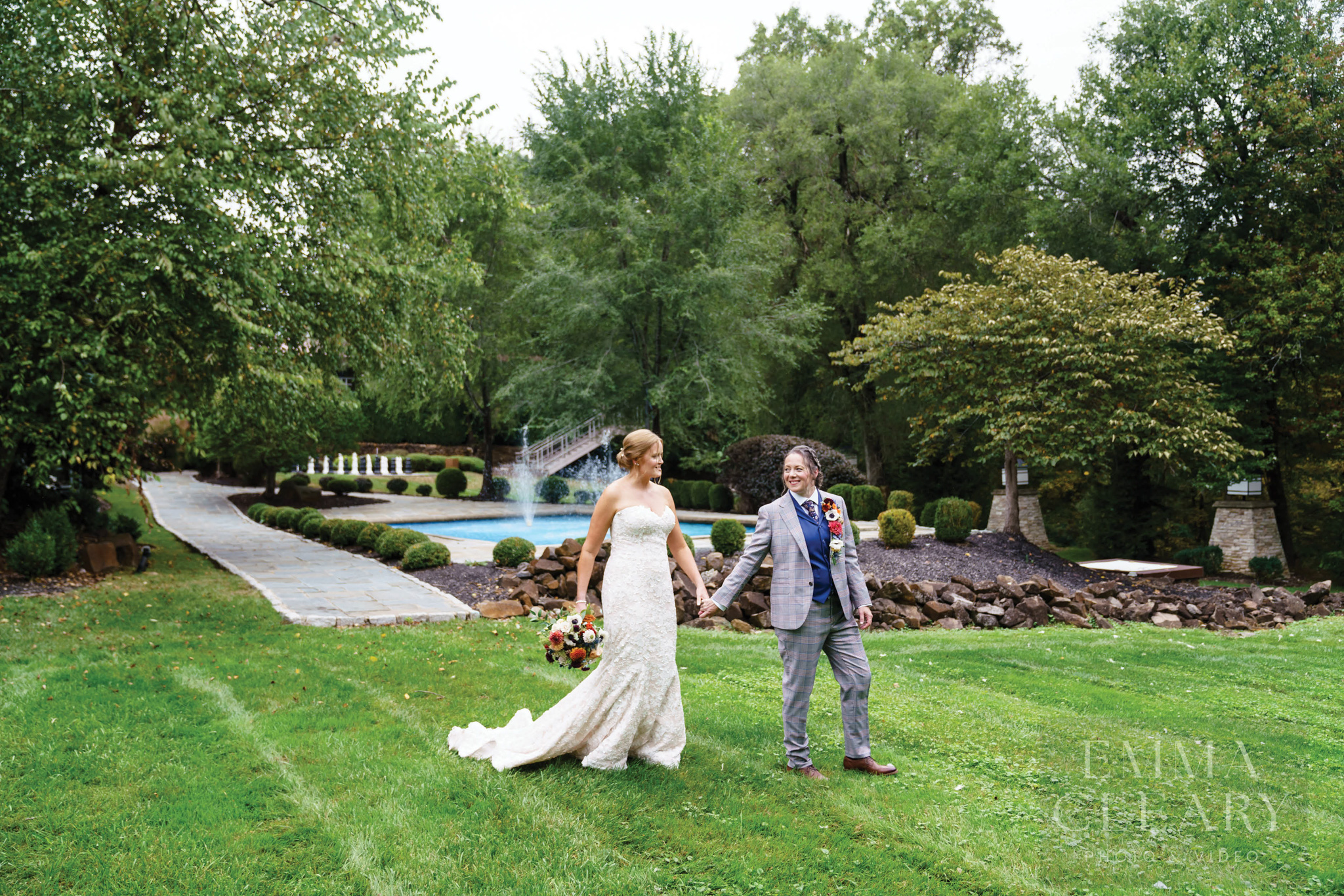 Wedding portrait of a couple