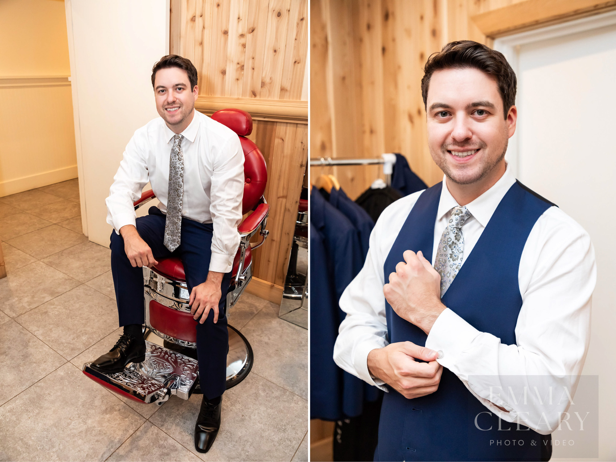 Groom's wedding morning portrait