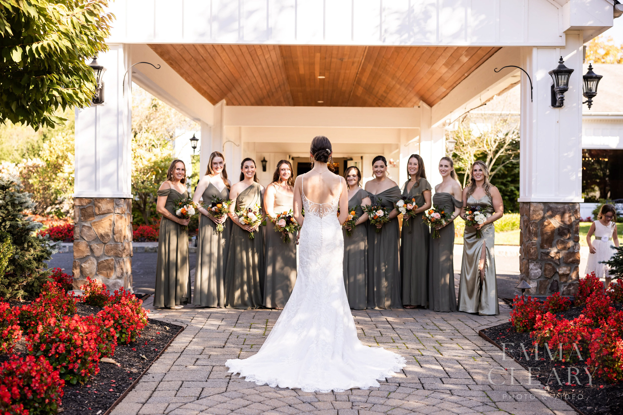 Bride and bridesmaids