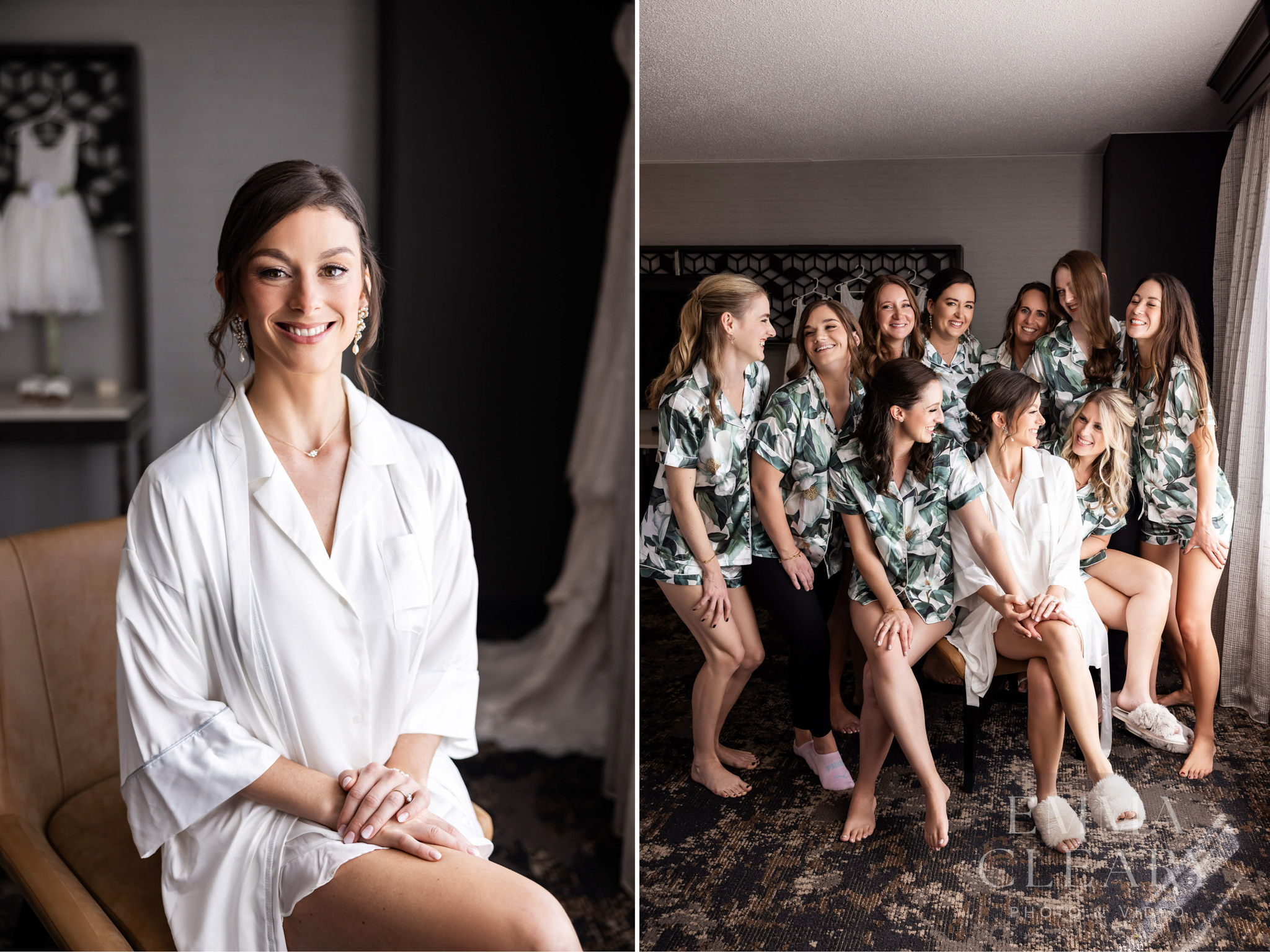 Bride and bridesmaids