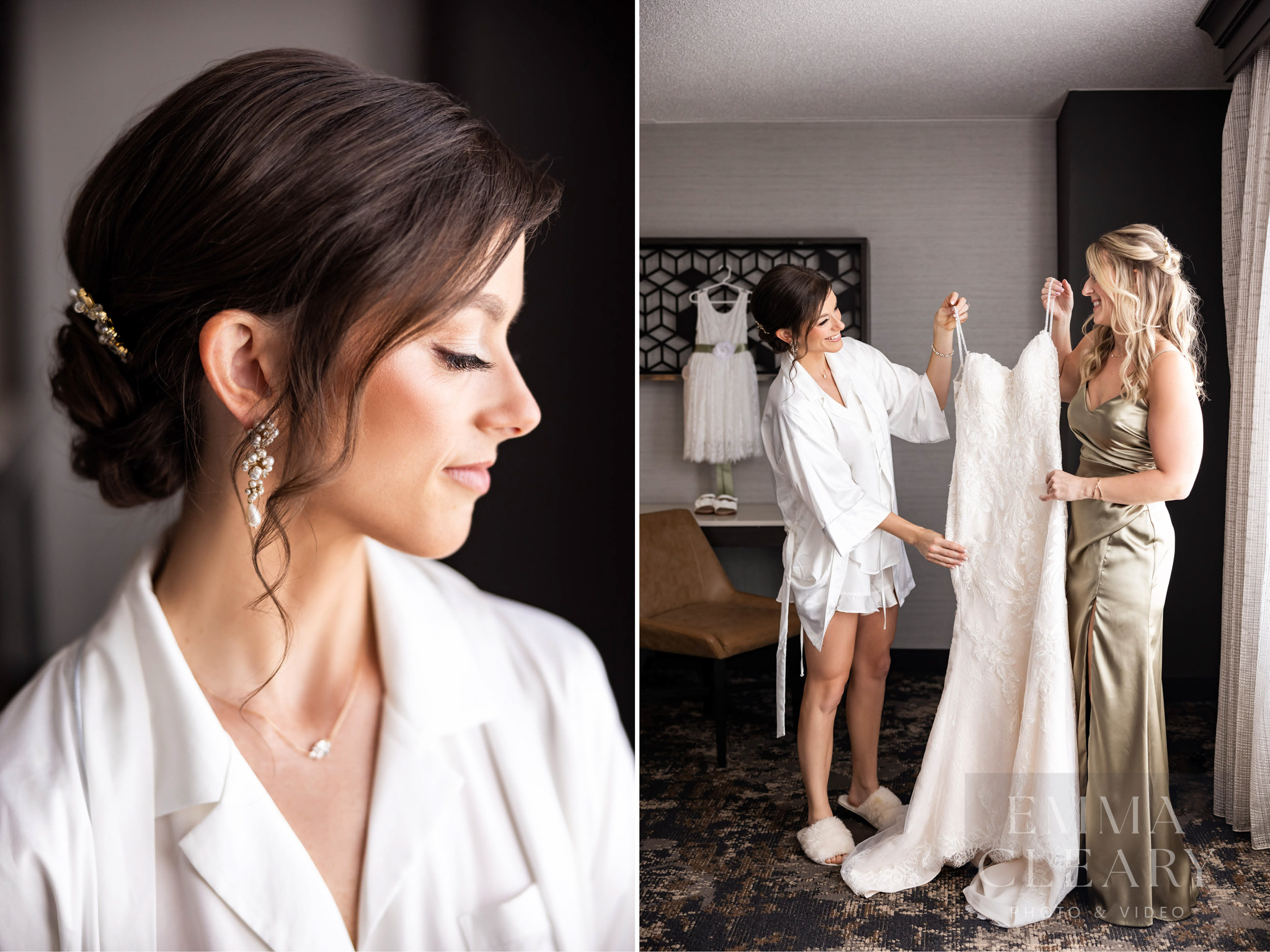 Bride and wedding dress
