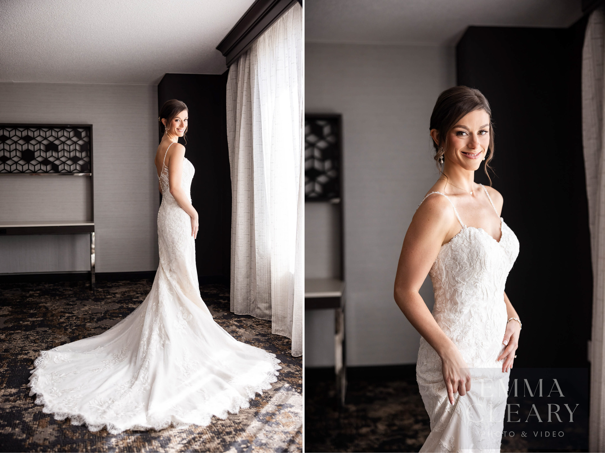Morning portrait of the bride