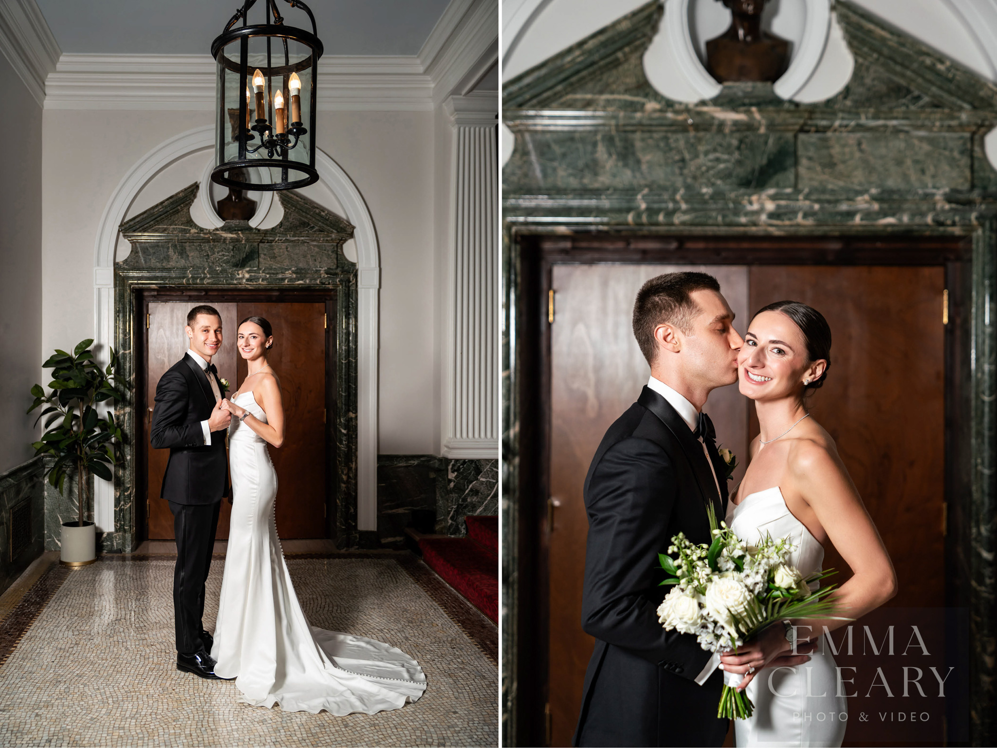 Portrait of the bride and groom