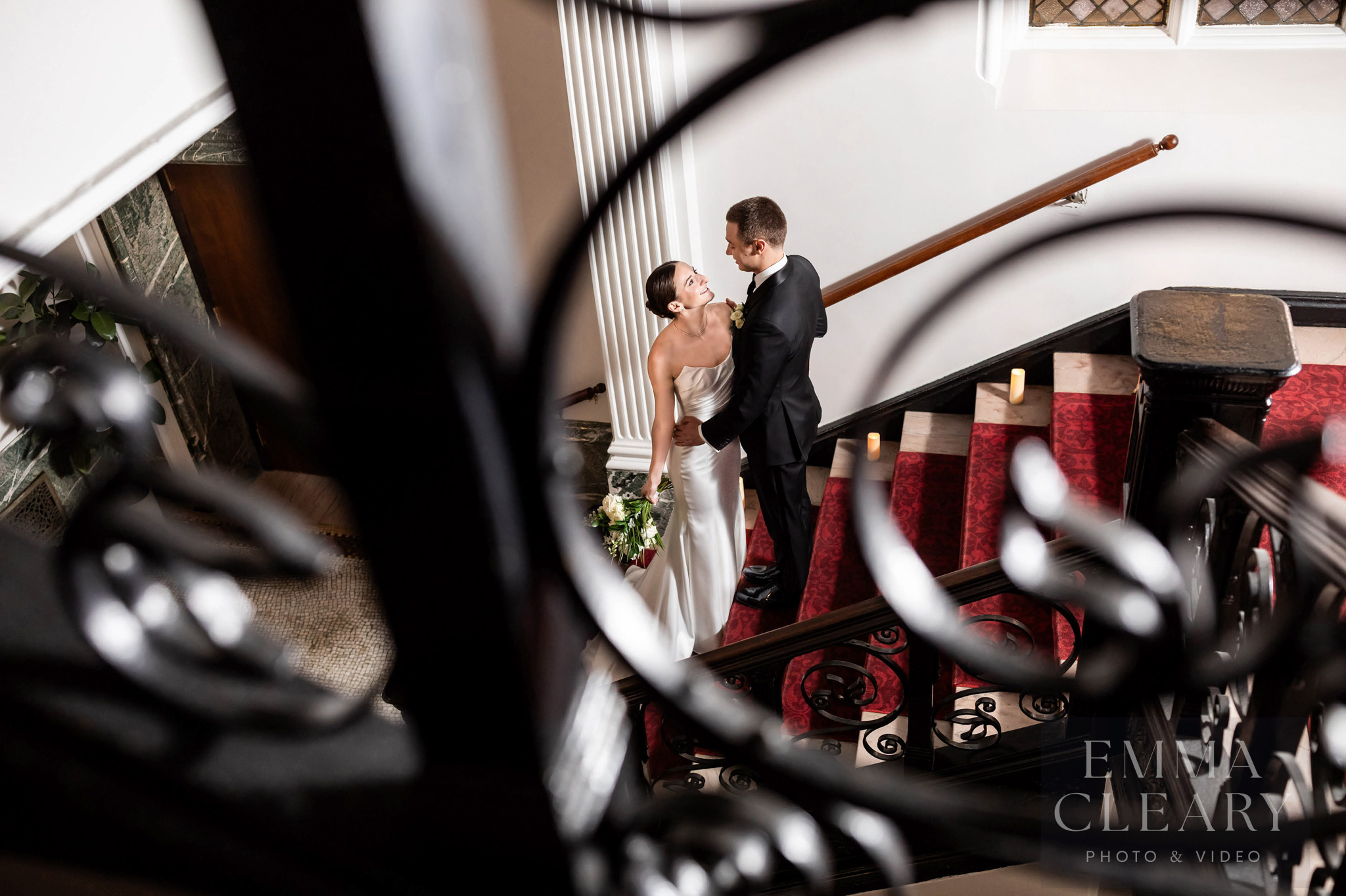 Wedding photo of the couple