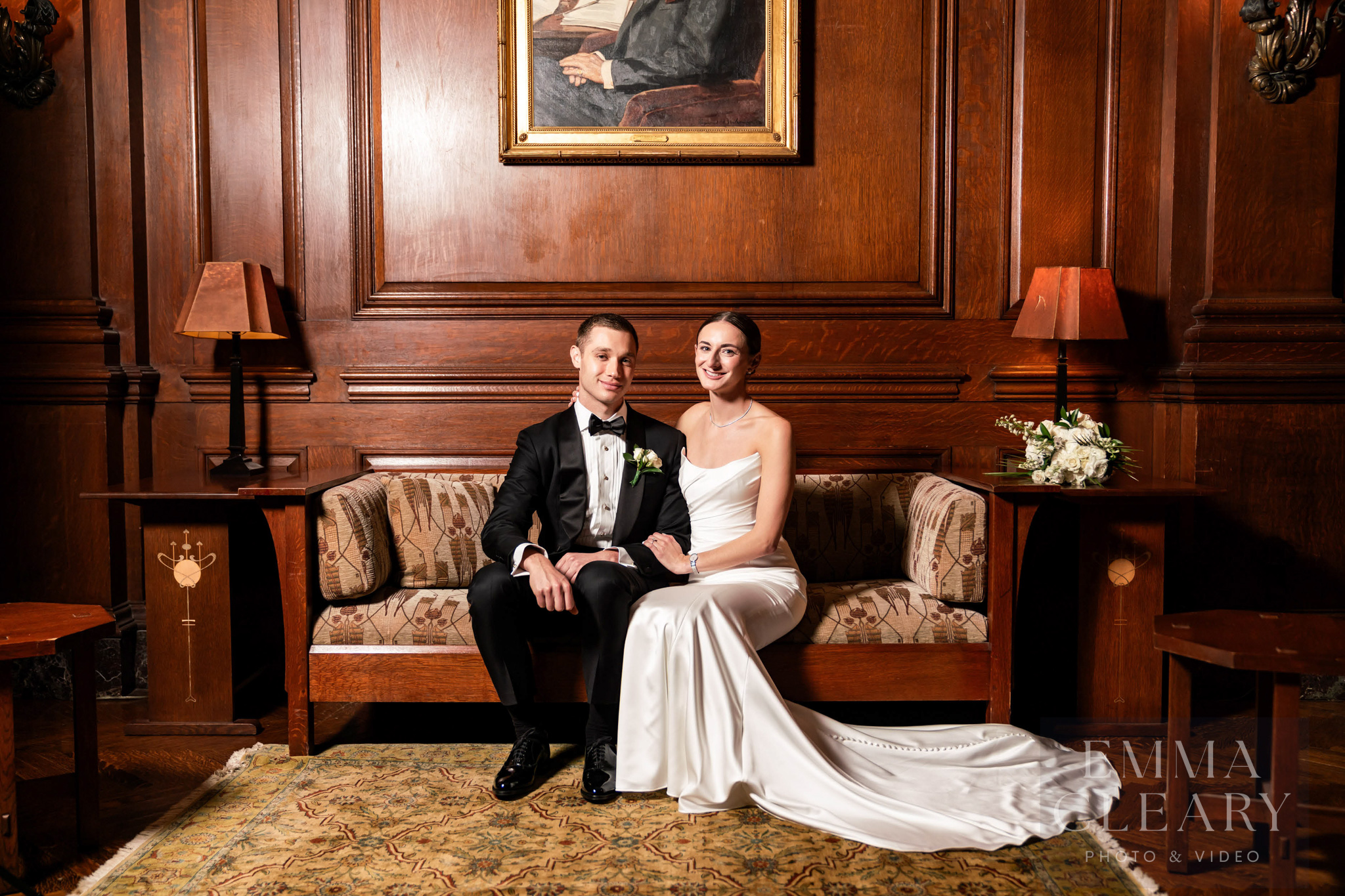 Wedding portrait of a couple