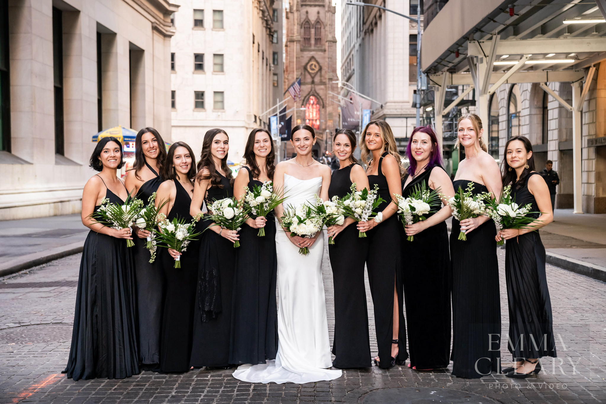 Bride and bridesmaids