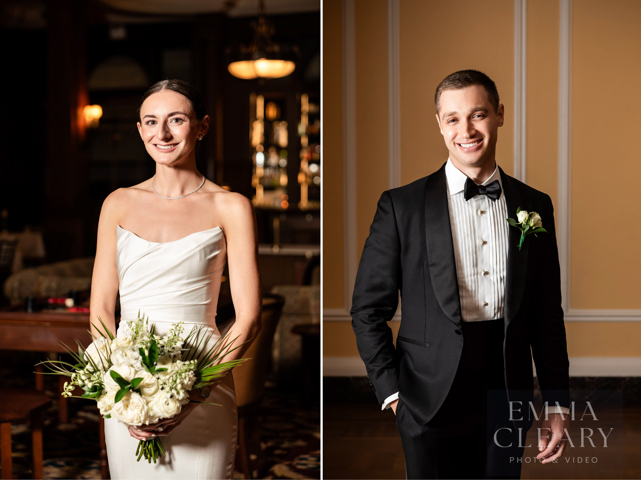 Portrait of the bride and groom