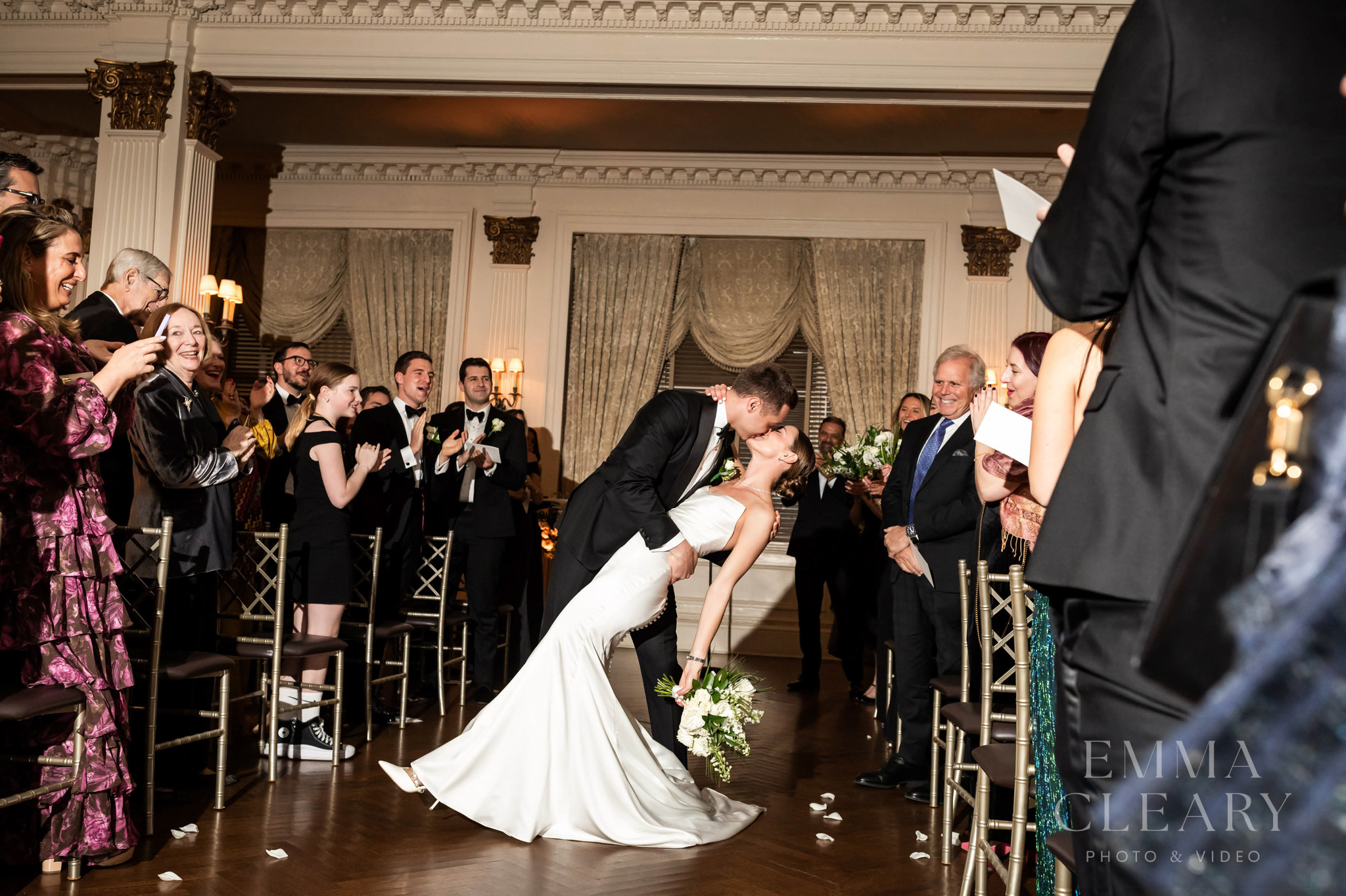60 Pine Street Wedding kiss