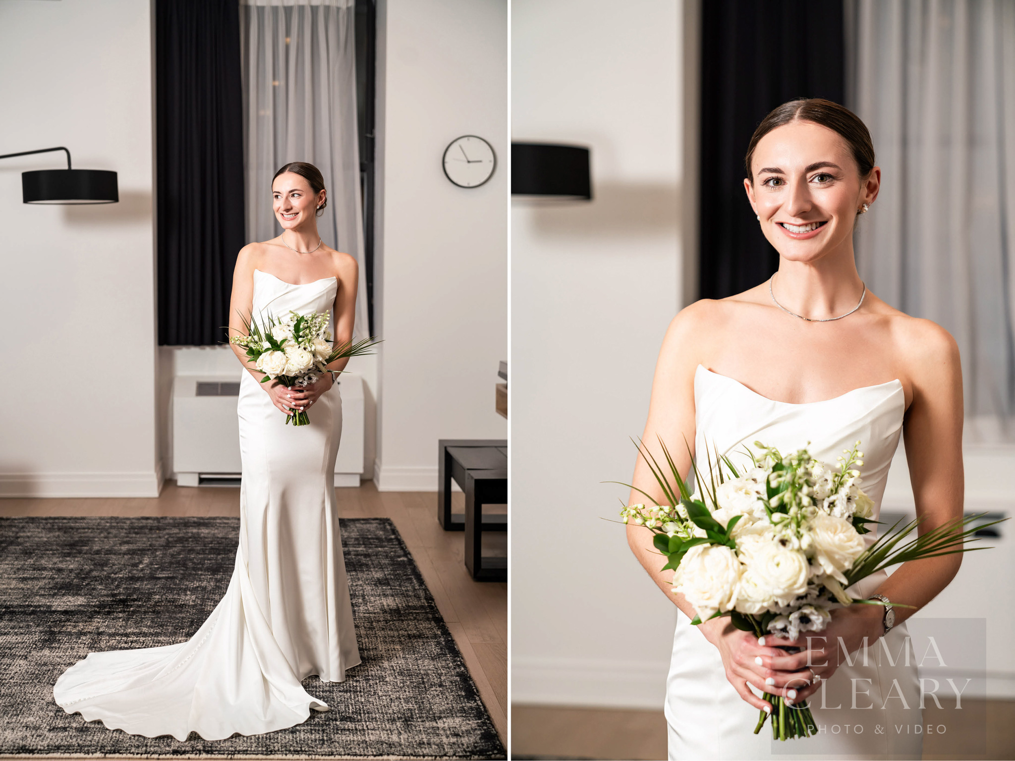 Morning portrait of the bride