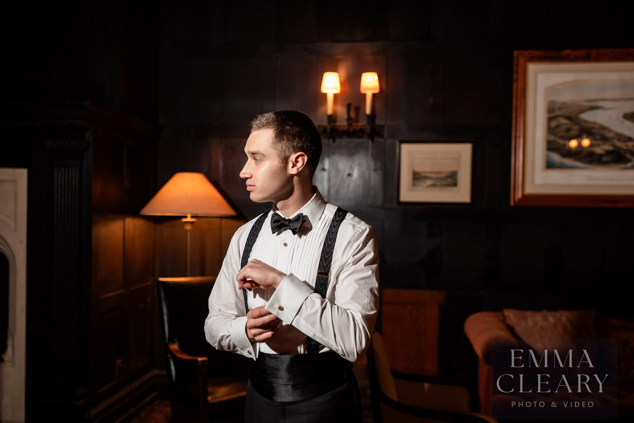 Groom's wedding morning portrait