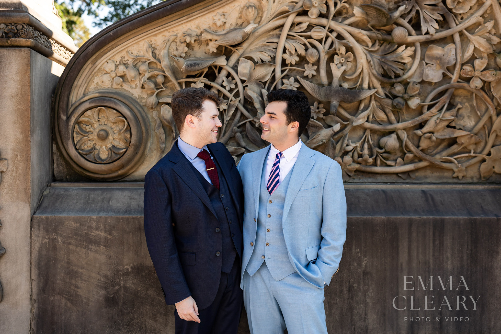 An engagement portrait of a couple