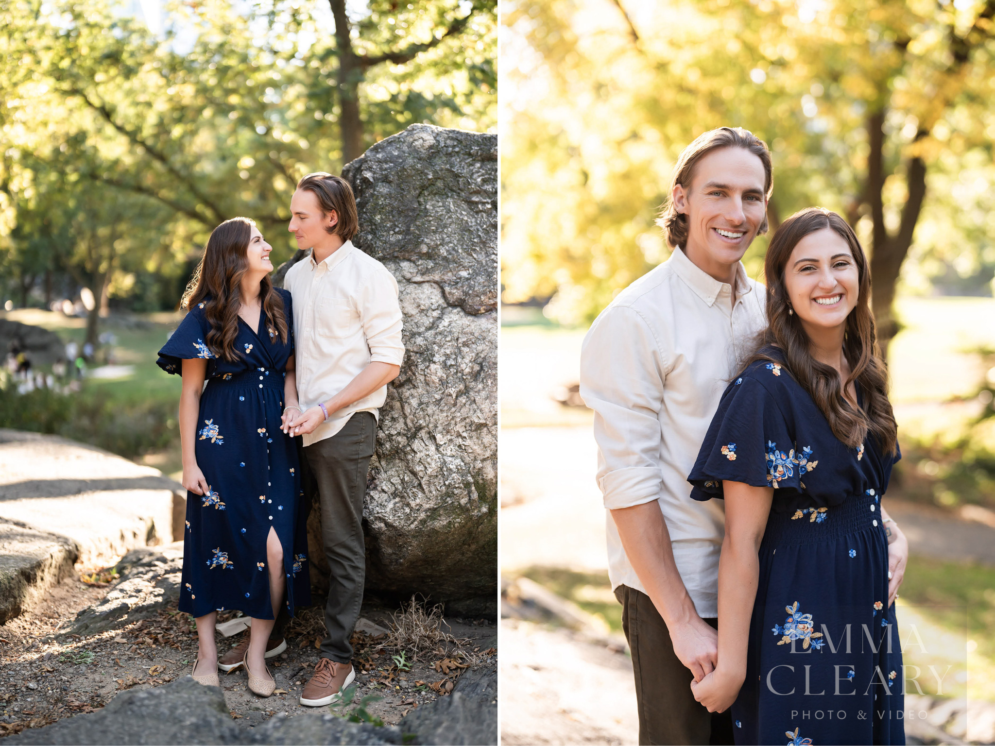 An engagement portrait of a couple