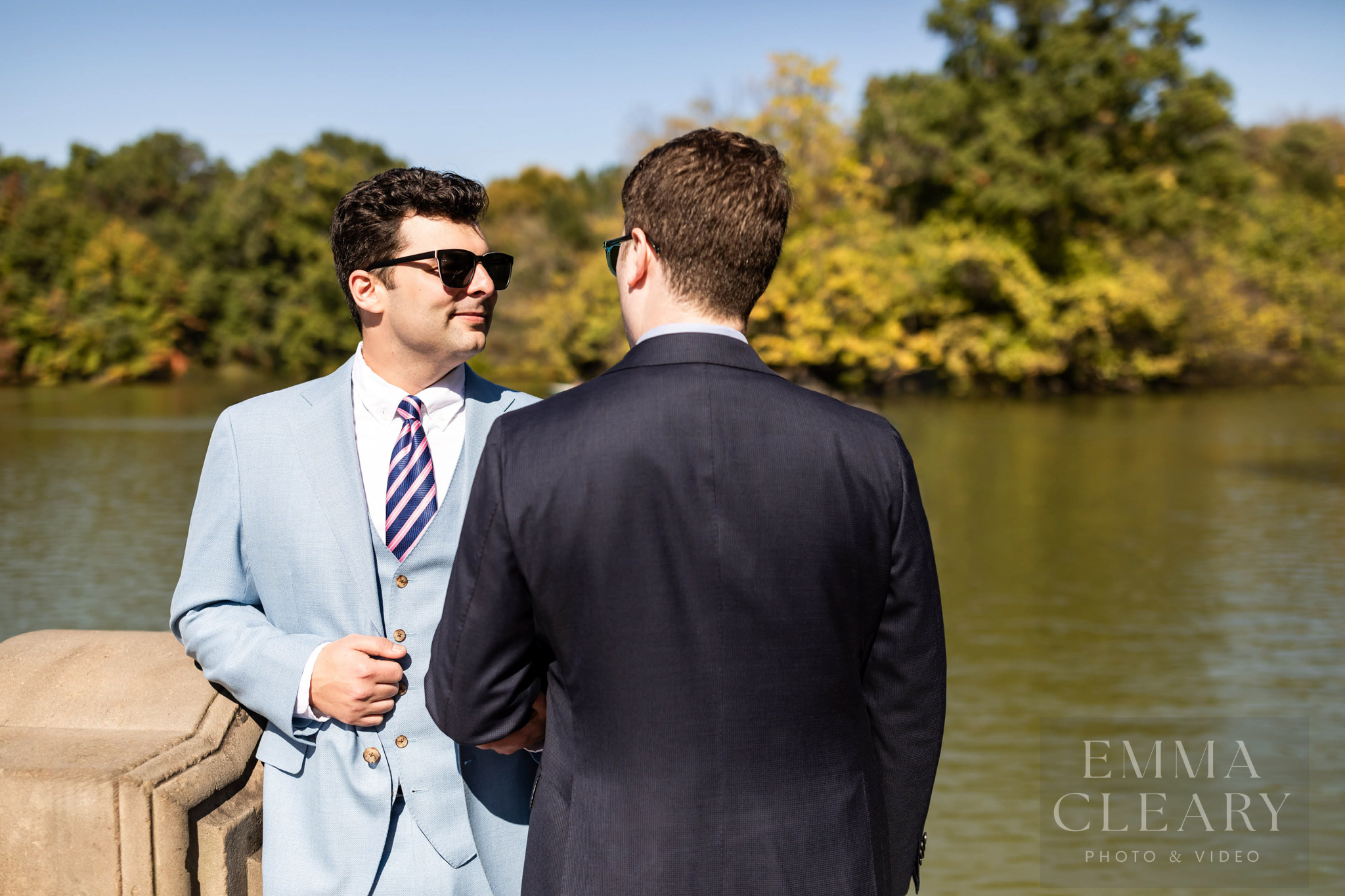 Portrait of a couple by the water