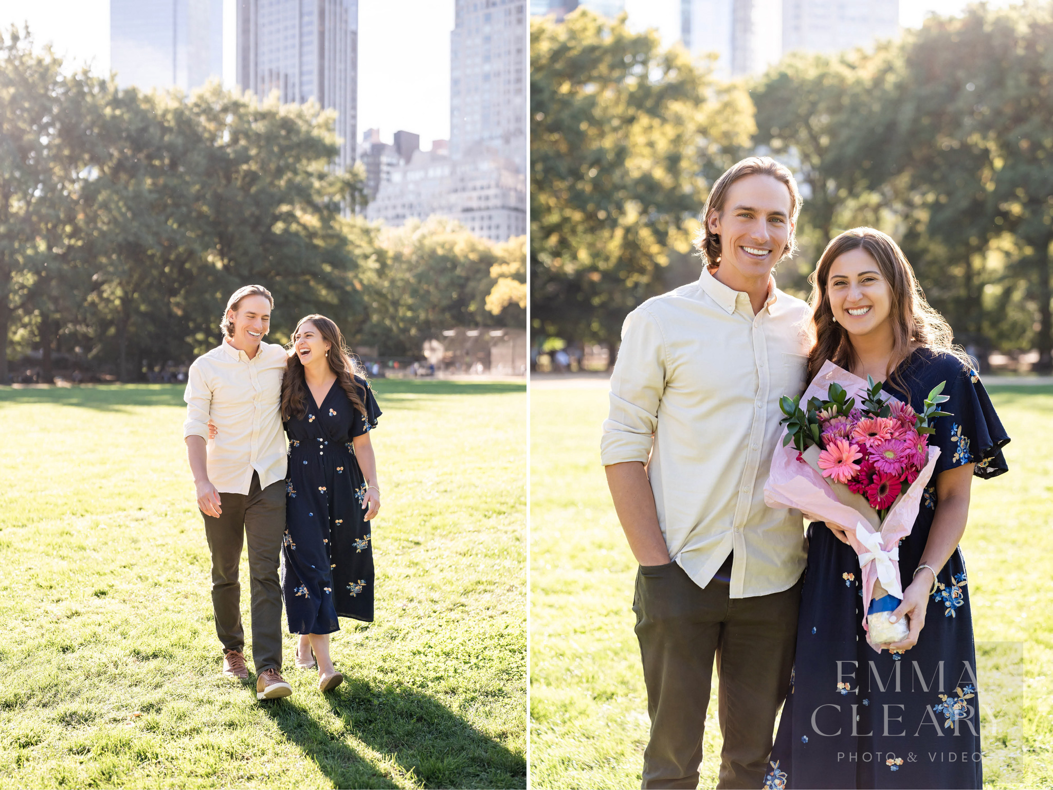 An engagement portrait of a couple