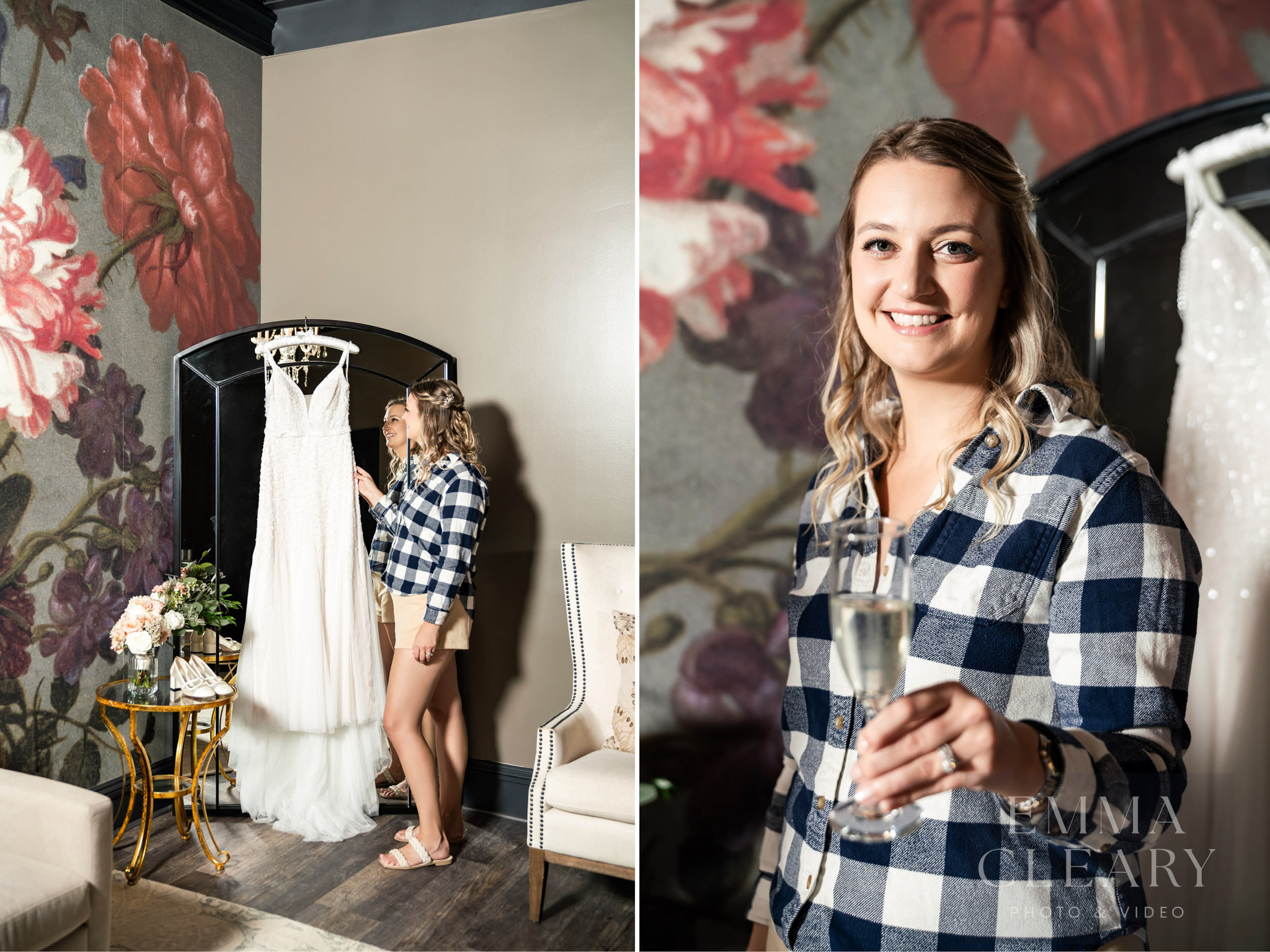 Bride and wedding dress