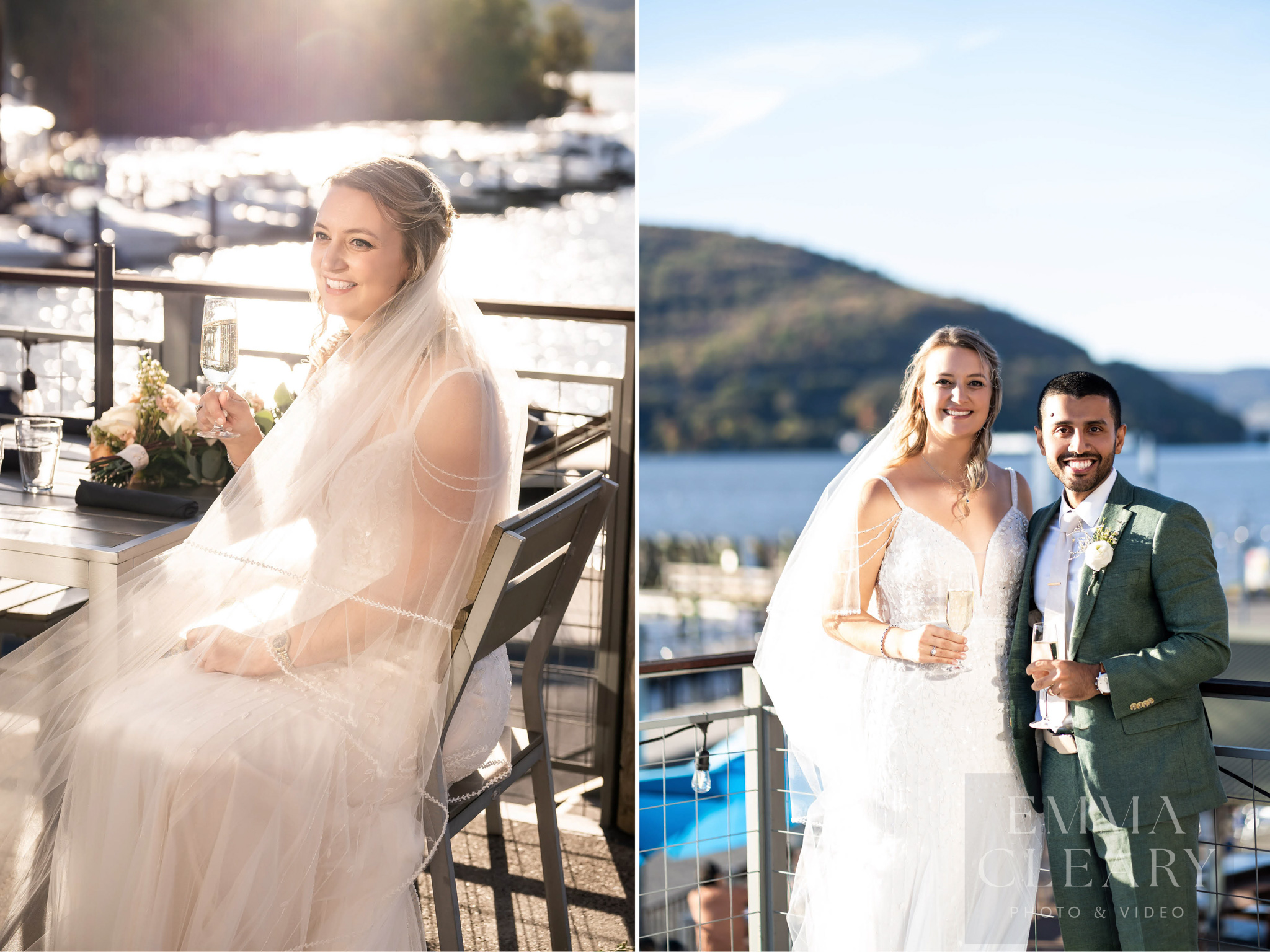 Portrait of the bride and groom