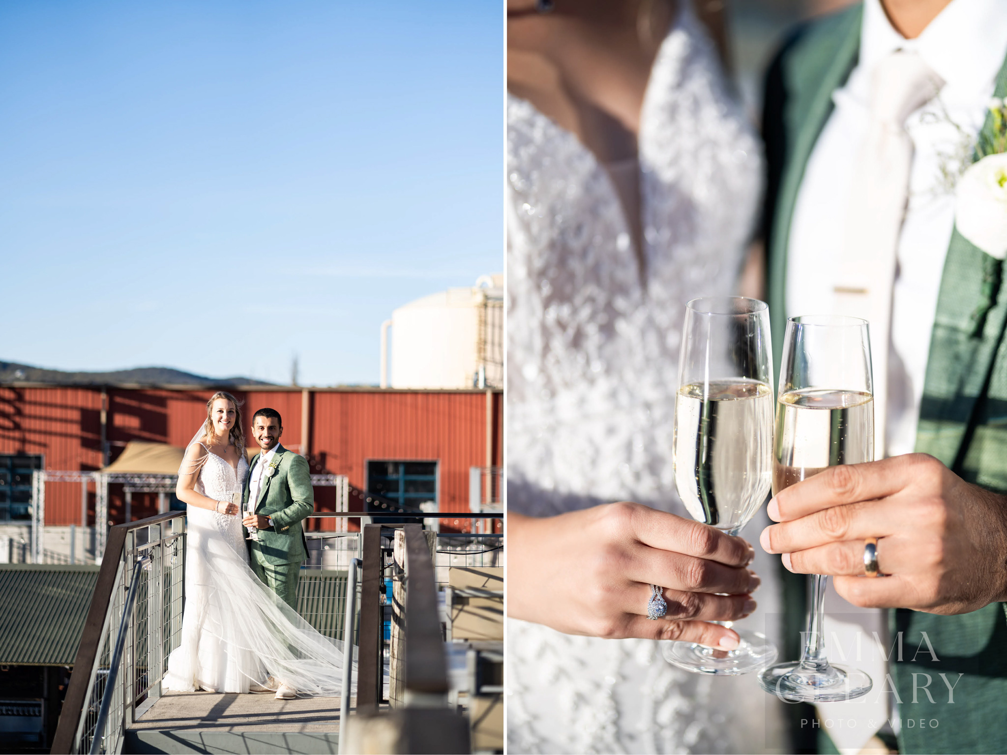 Couple's wedding photo