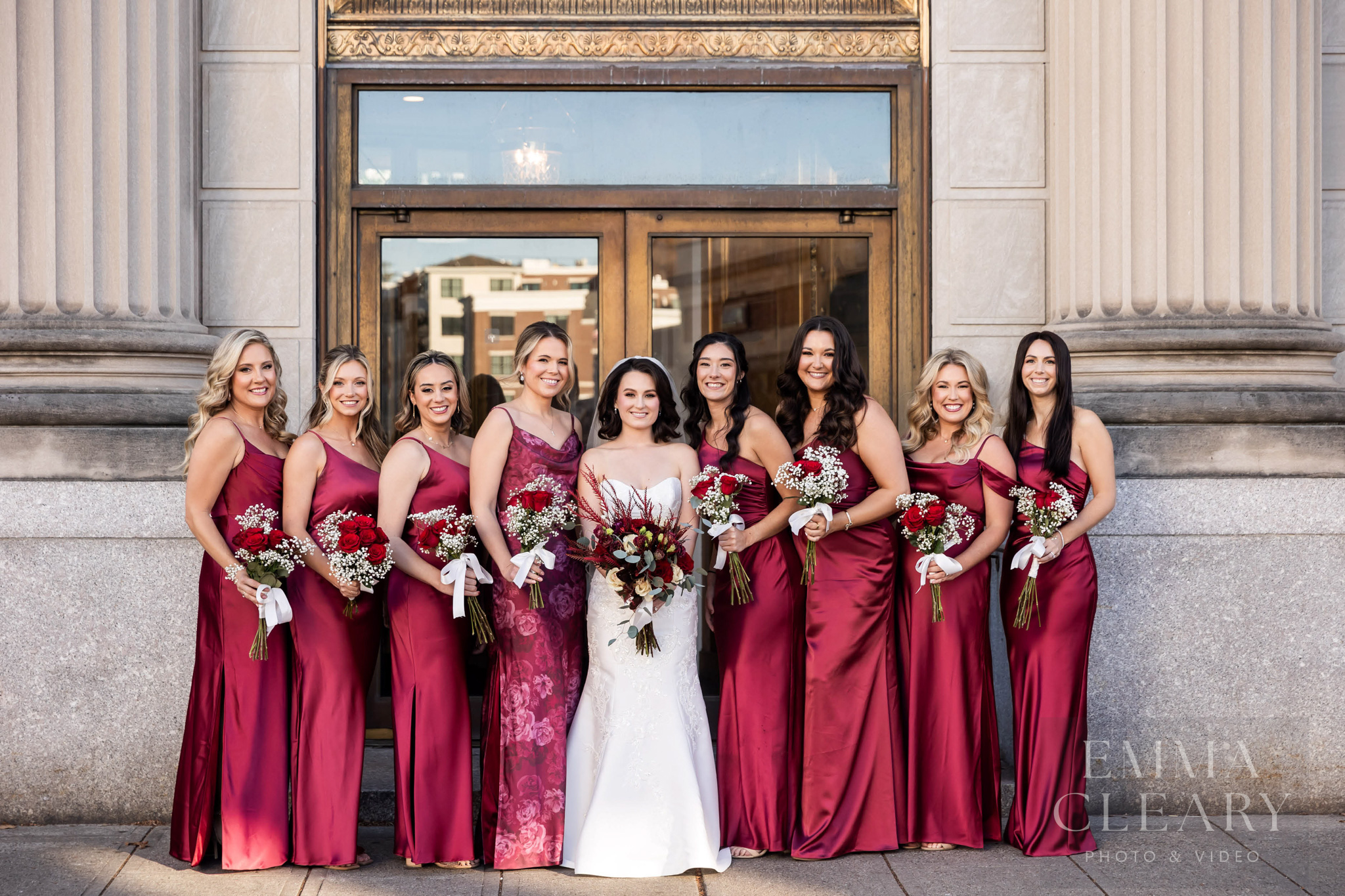 Bride and bridesmaids