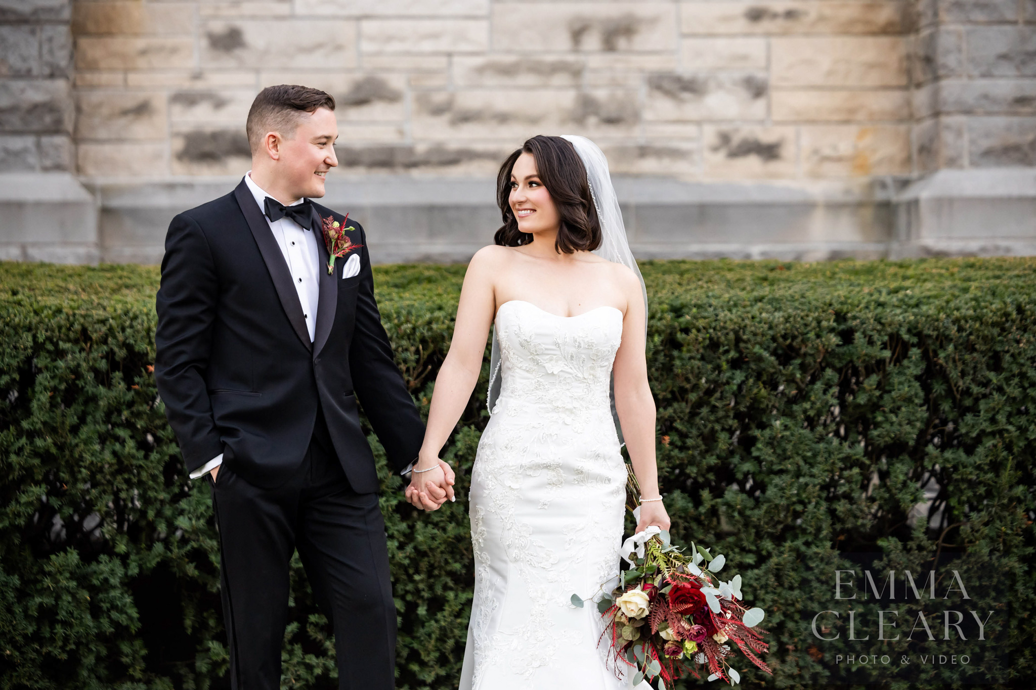 Portrait of the bride and groom