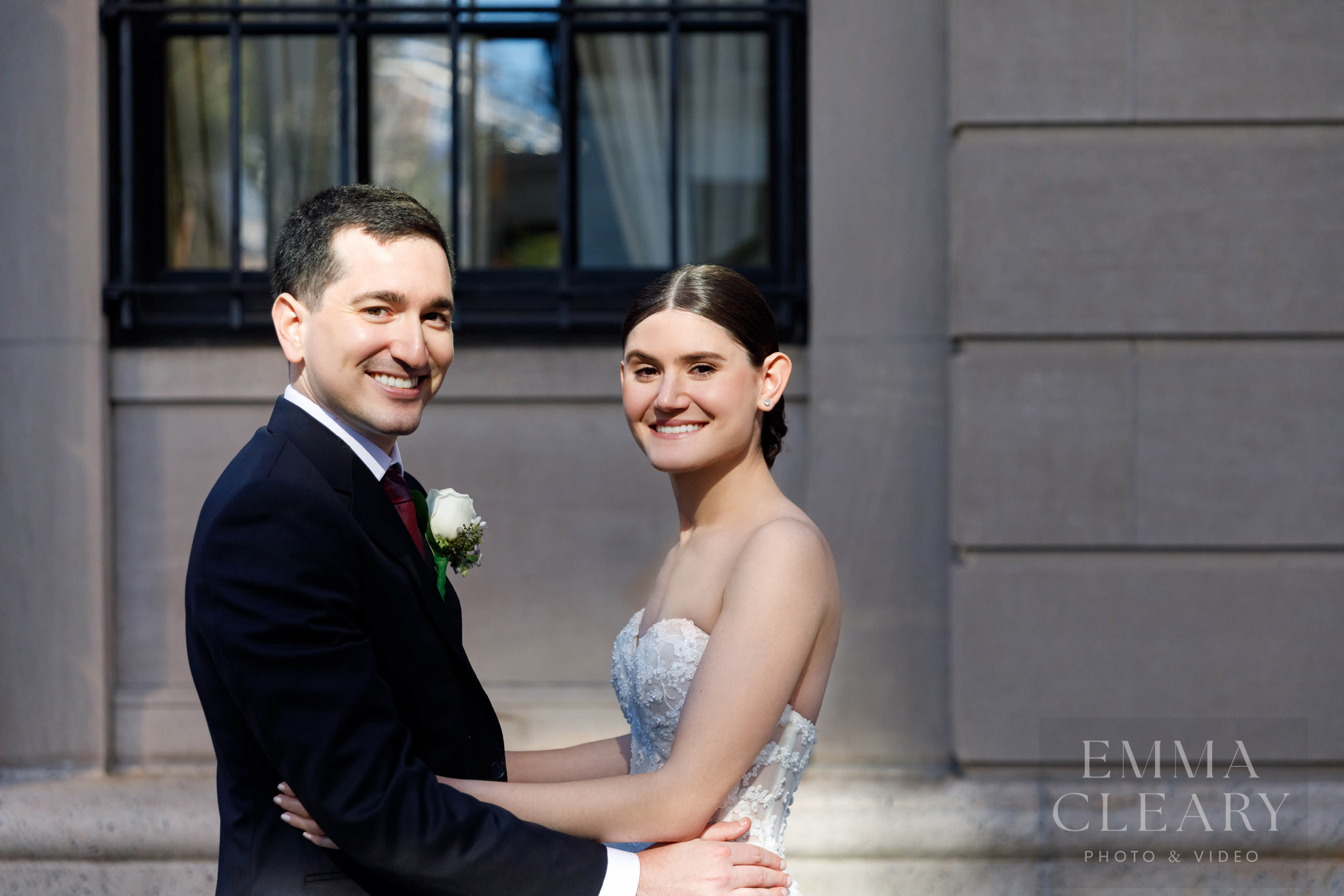 Portrait of the bride and groom