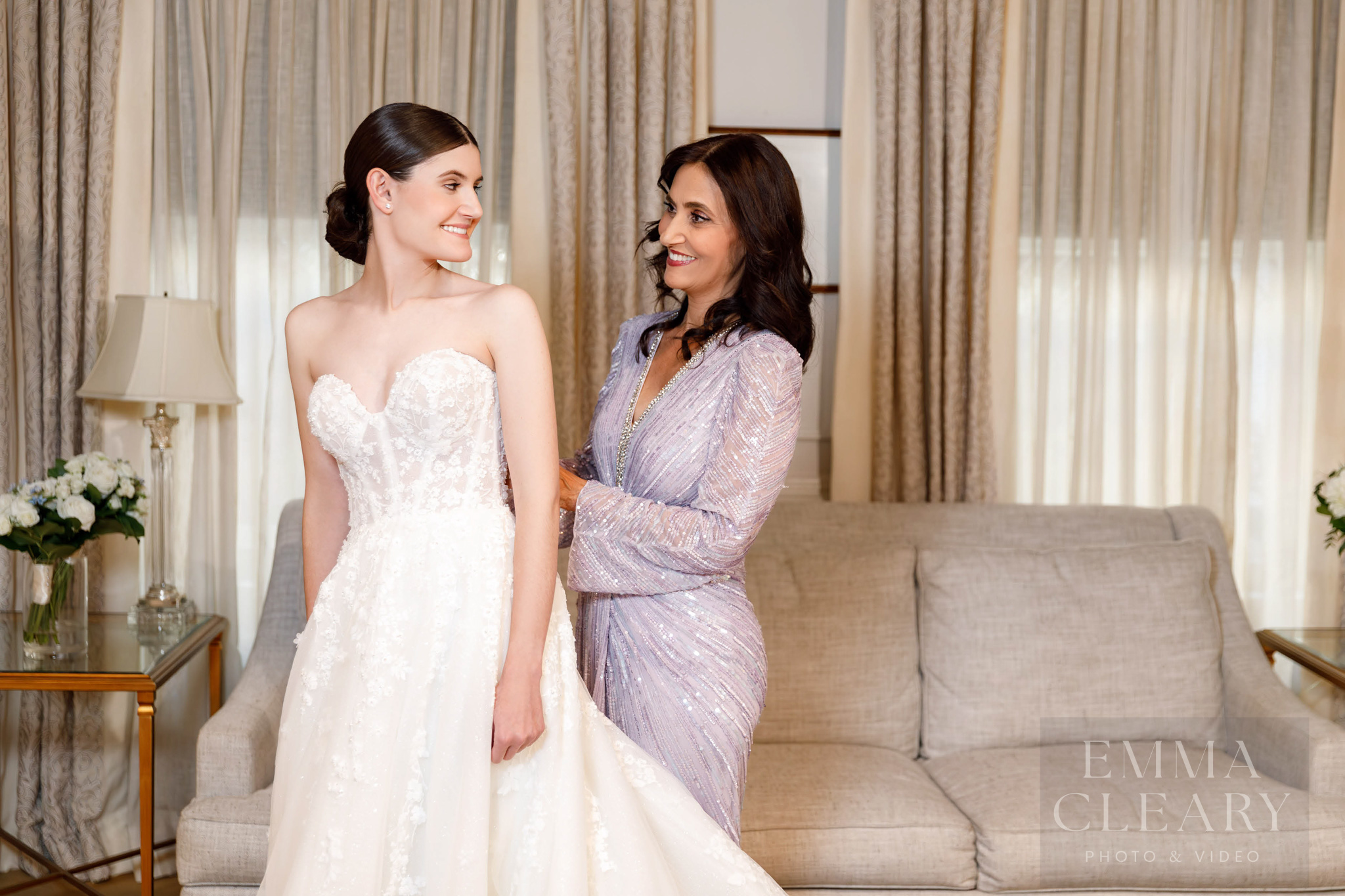 Morning portrait of the bride