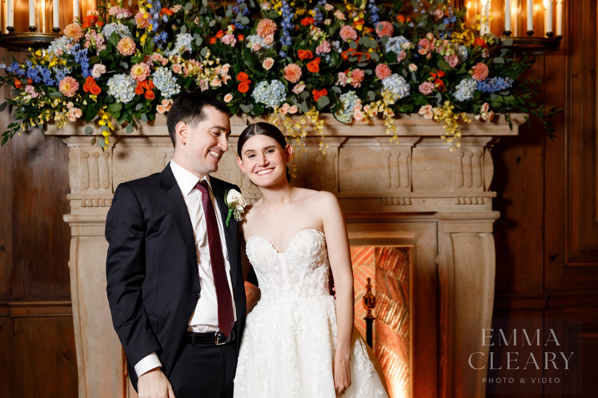 Wedding photo of the couple