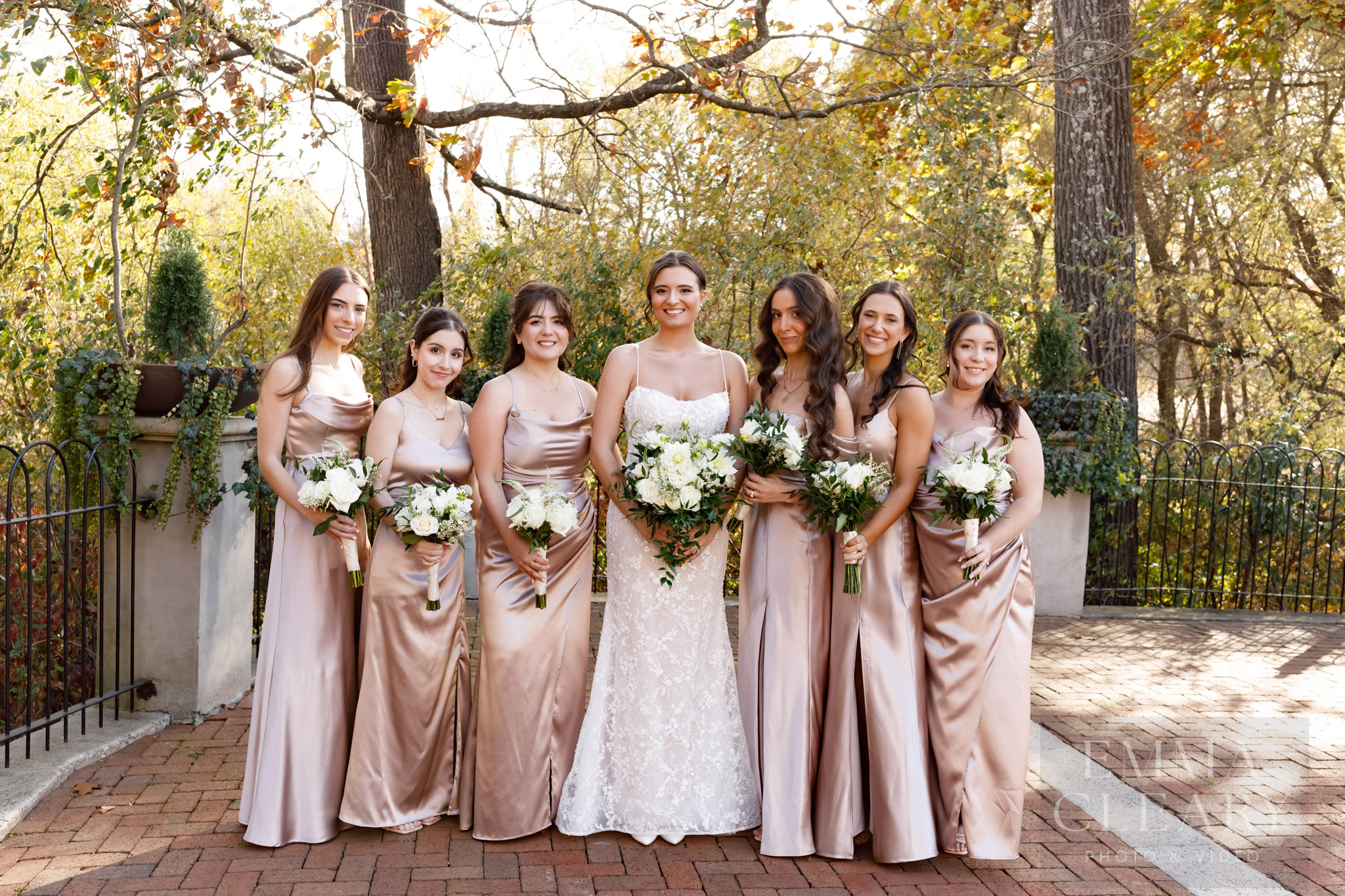 Bride and bridesmaids