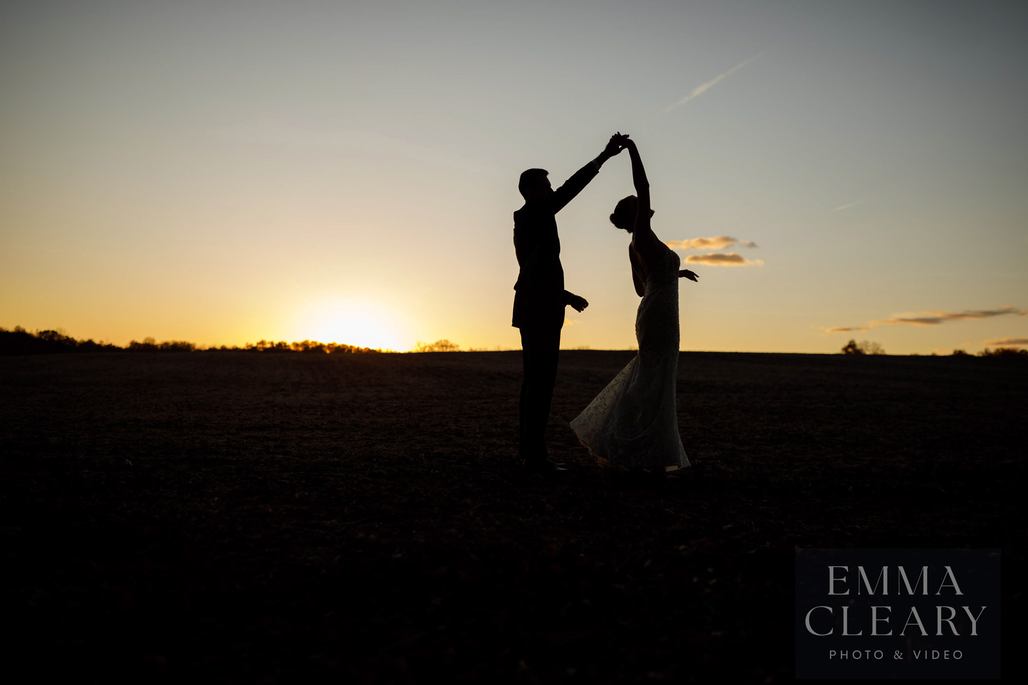 Couple photo at the sunset