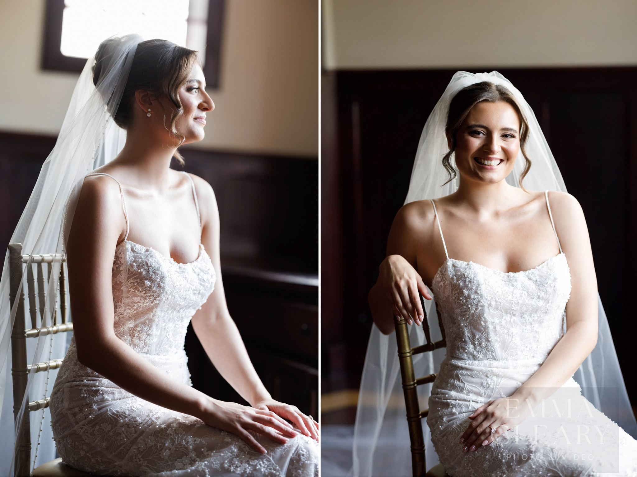 Morning portrait of the bride