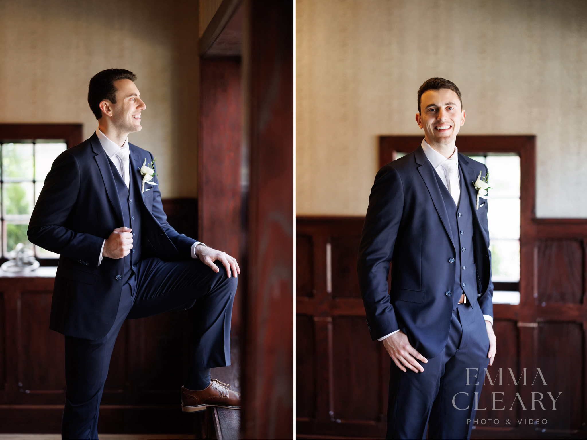 Groom's wedding morning portrait