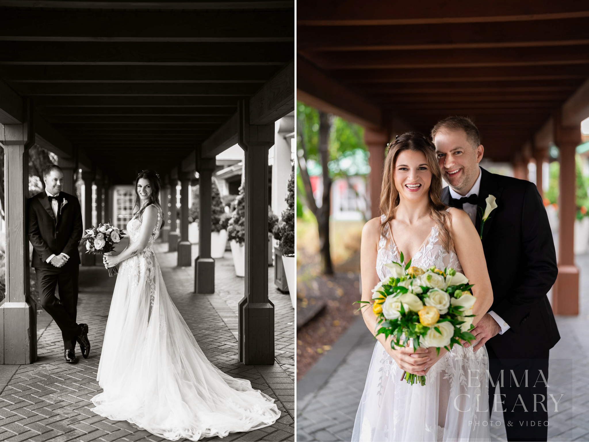 Portrait of the bride and groom