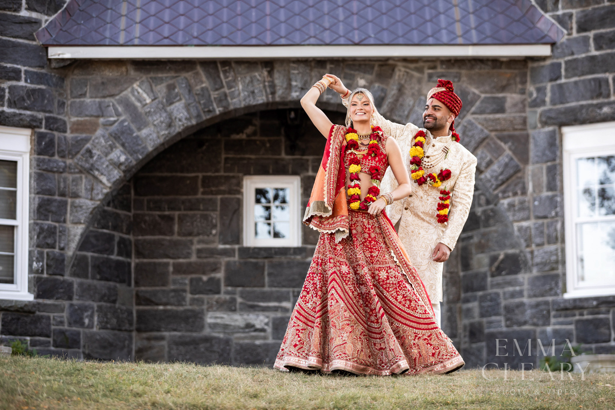 Portrait of the bride and groom