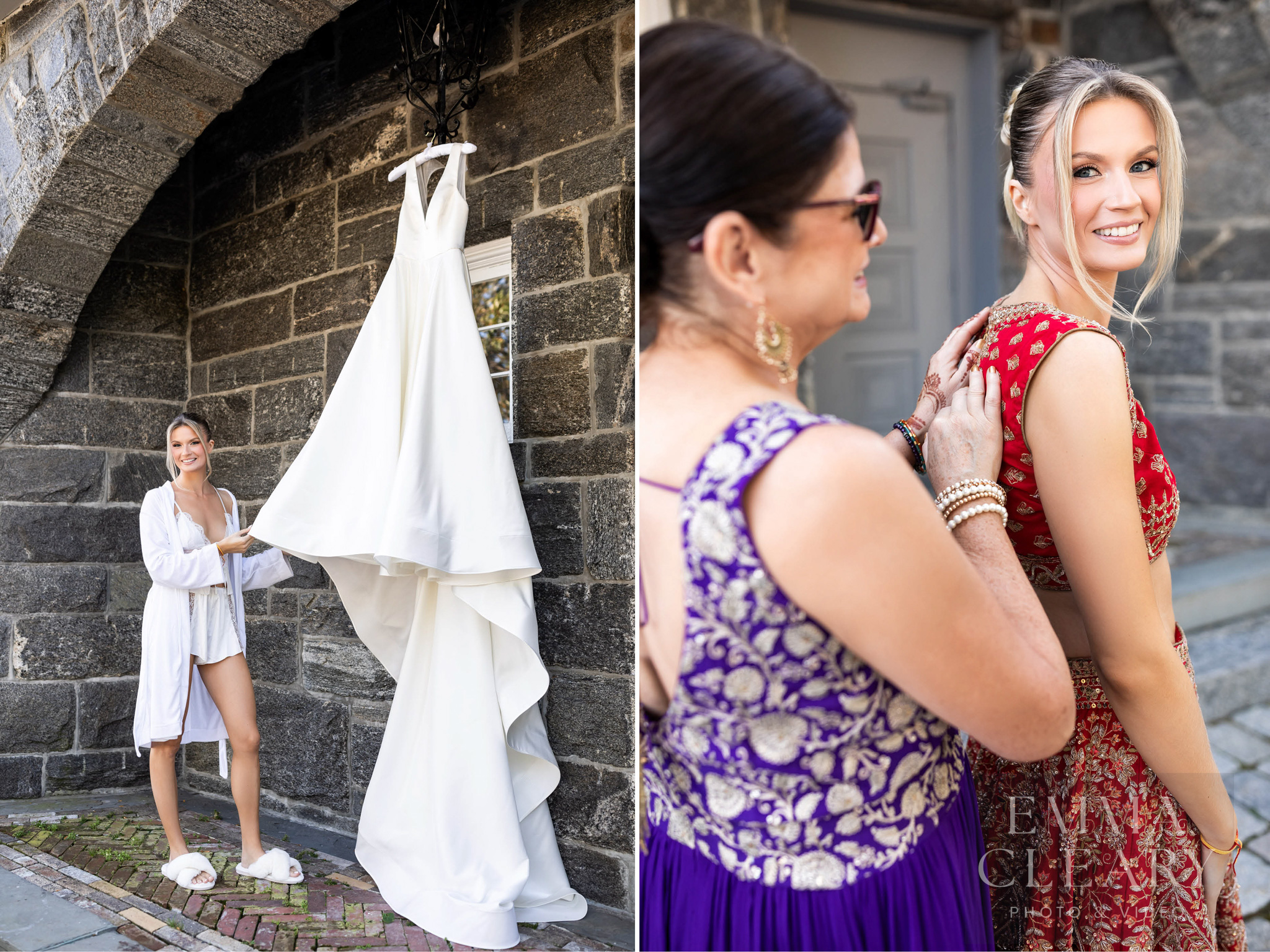 Bride and wedding dress