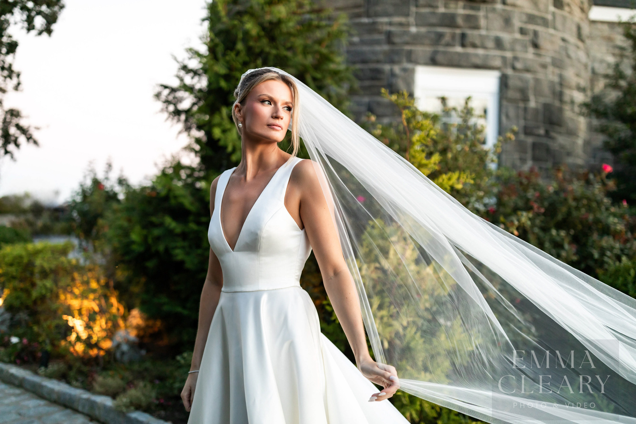 Portrait of the bride outdoors