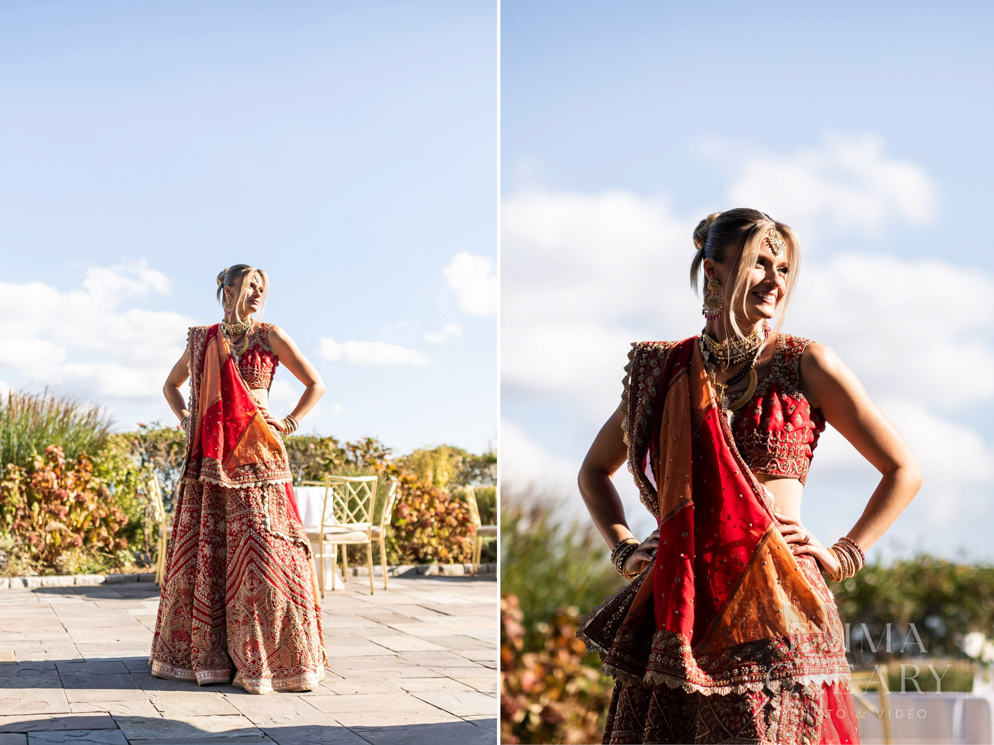 Bride in the traditional red dress