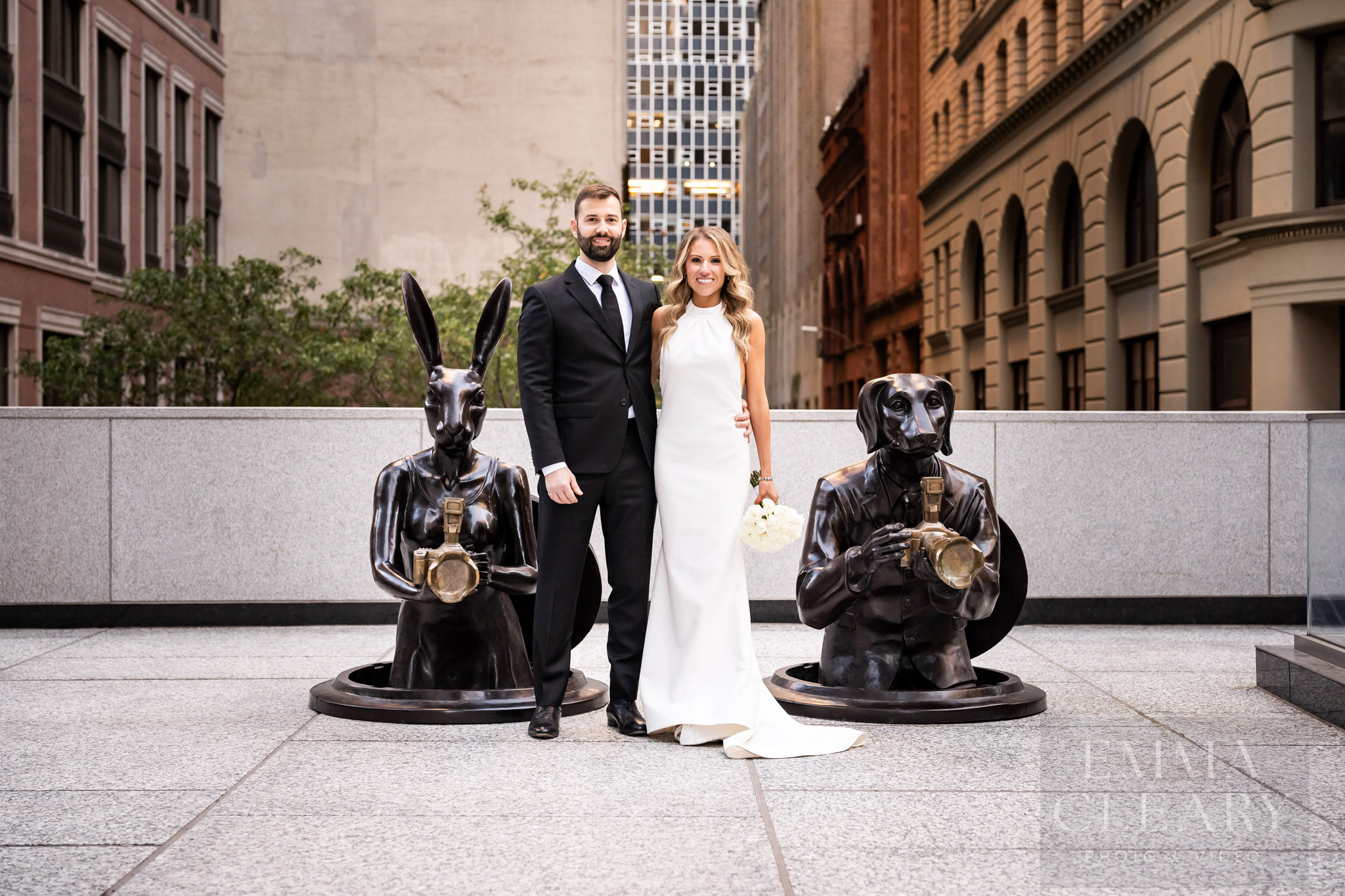 Wedding photo of the couple