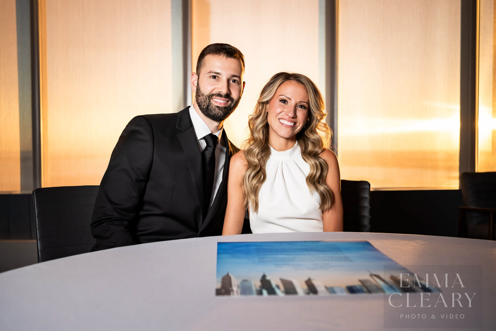 Portrait of the bride and groom