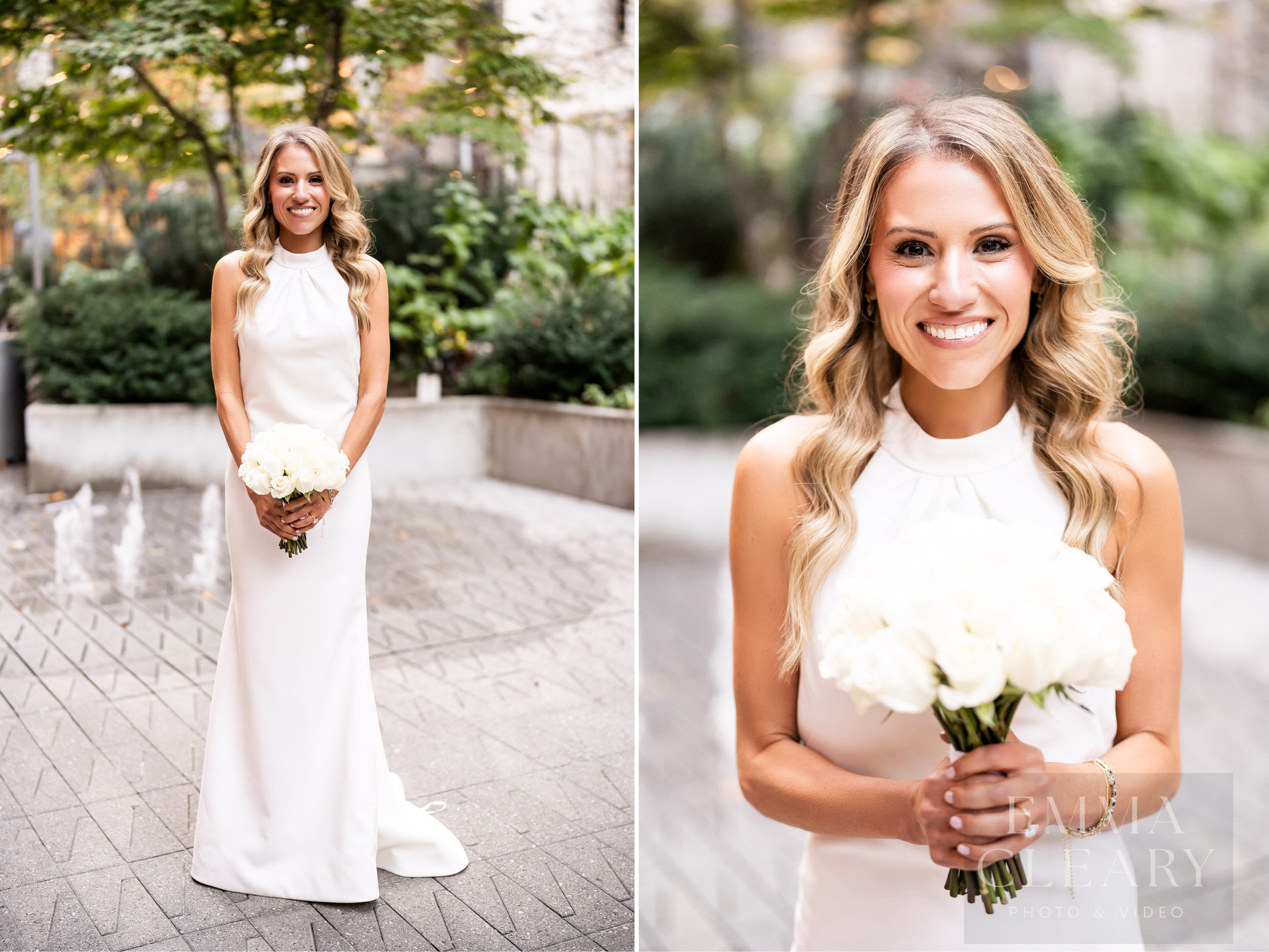 Portrait of the bride outdoors