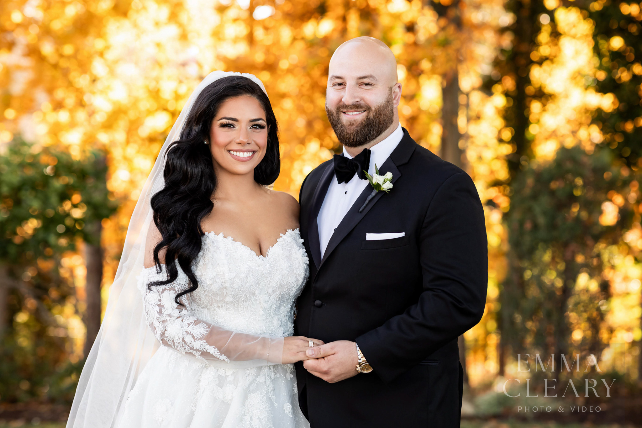 Wedding photo of the couple
