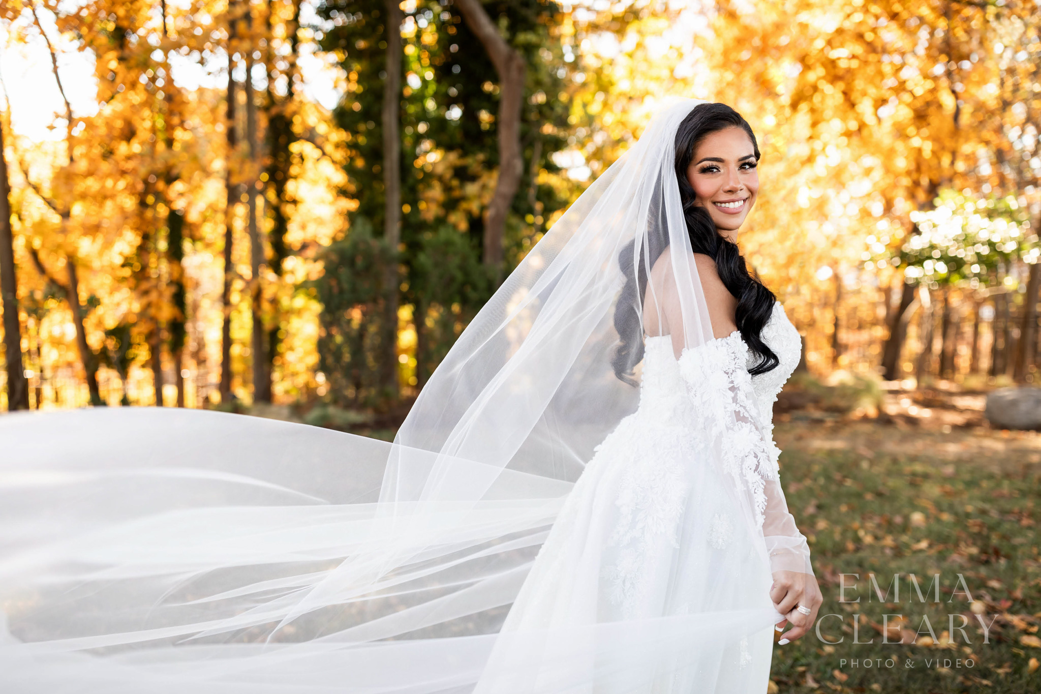 Portrait of the bride outdoors