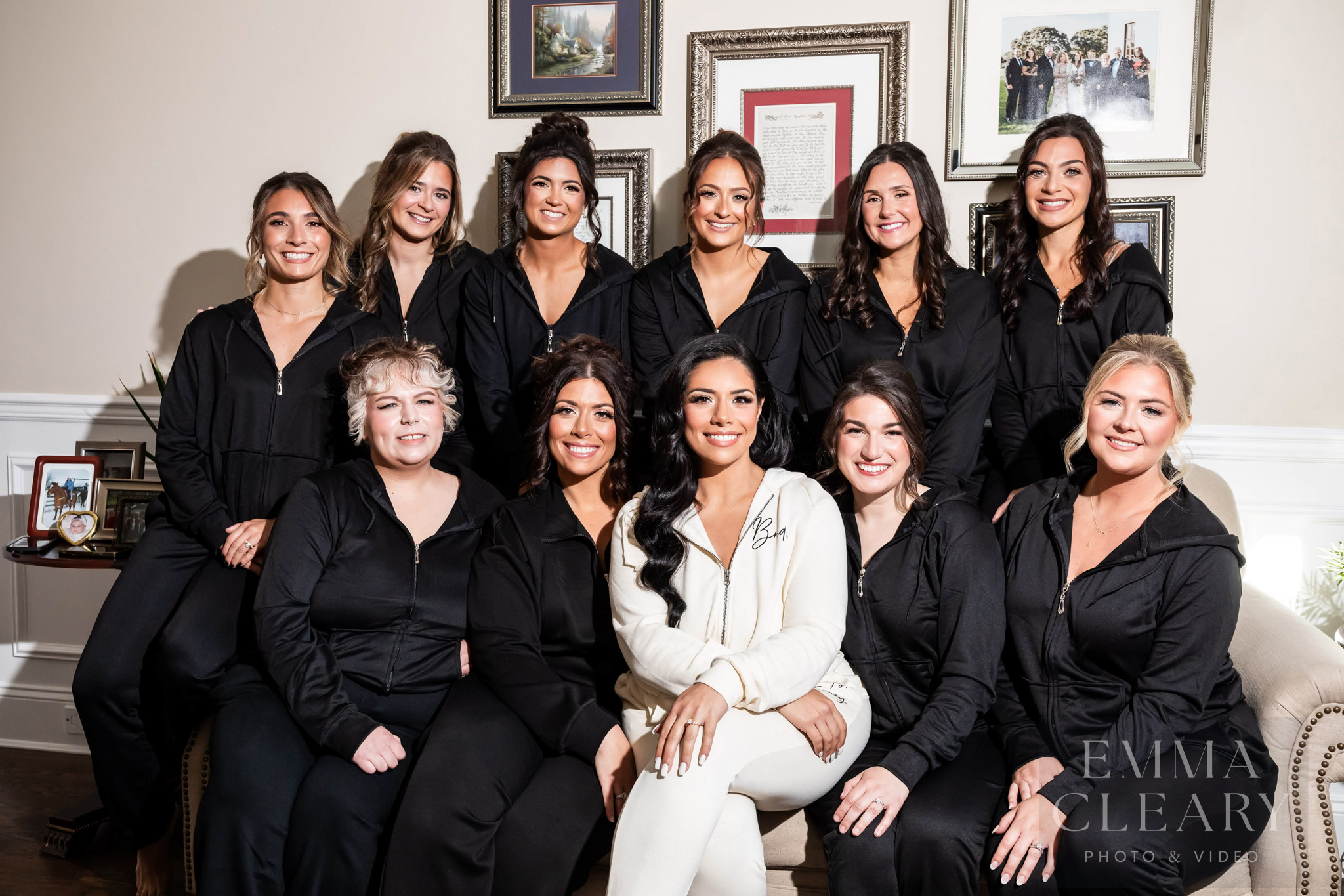 Bride and bridesmaids