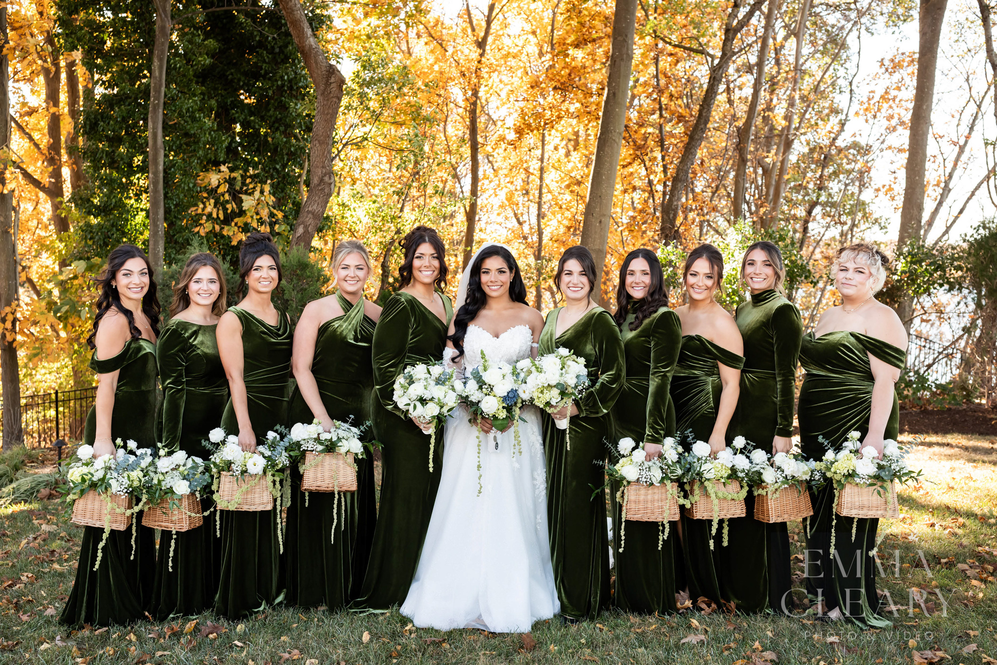 Bride and bridesmaids