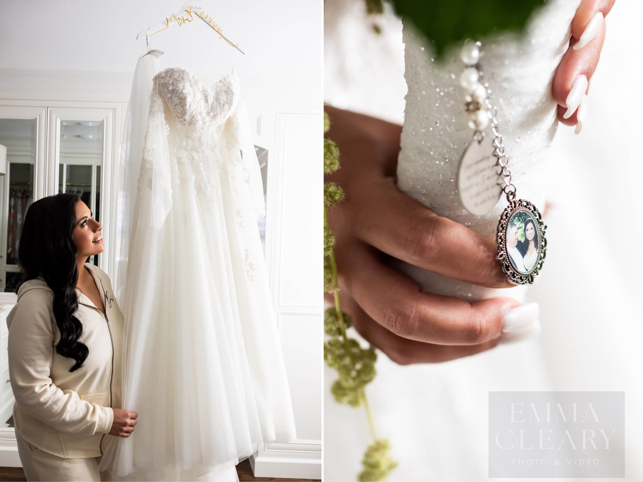 Bride and wedding dress