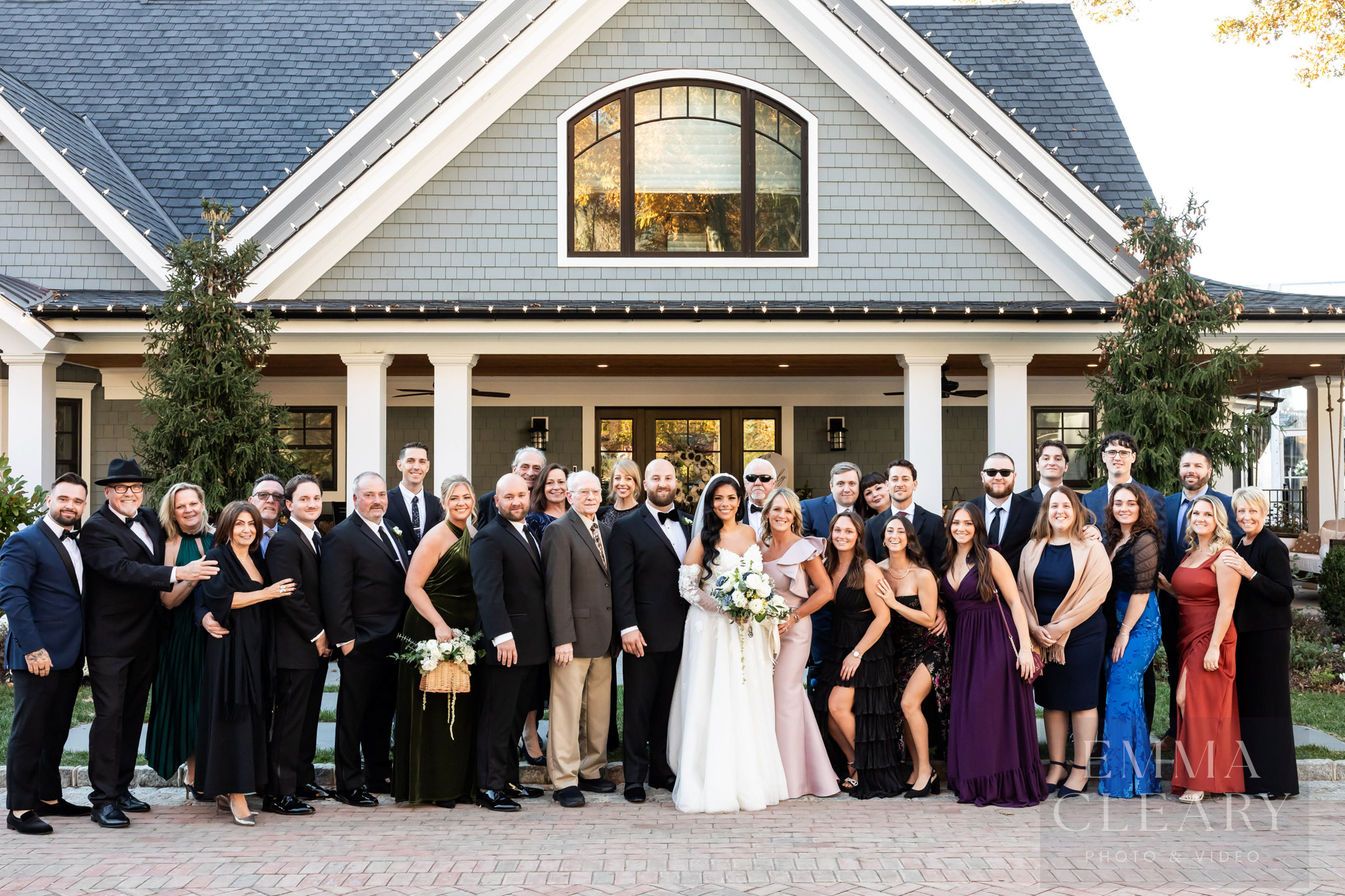 Private Home Group wedding portrait