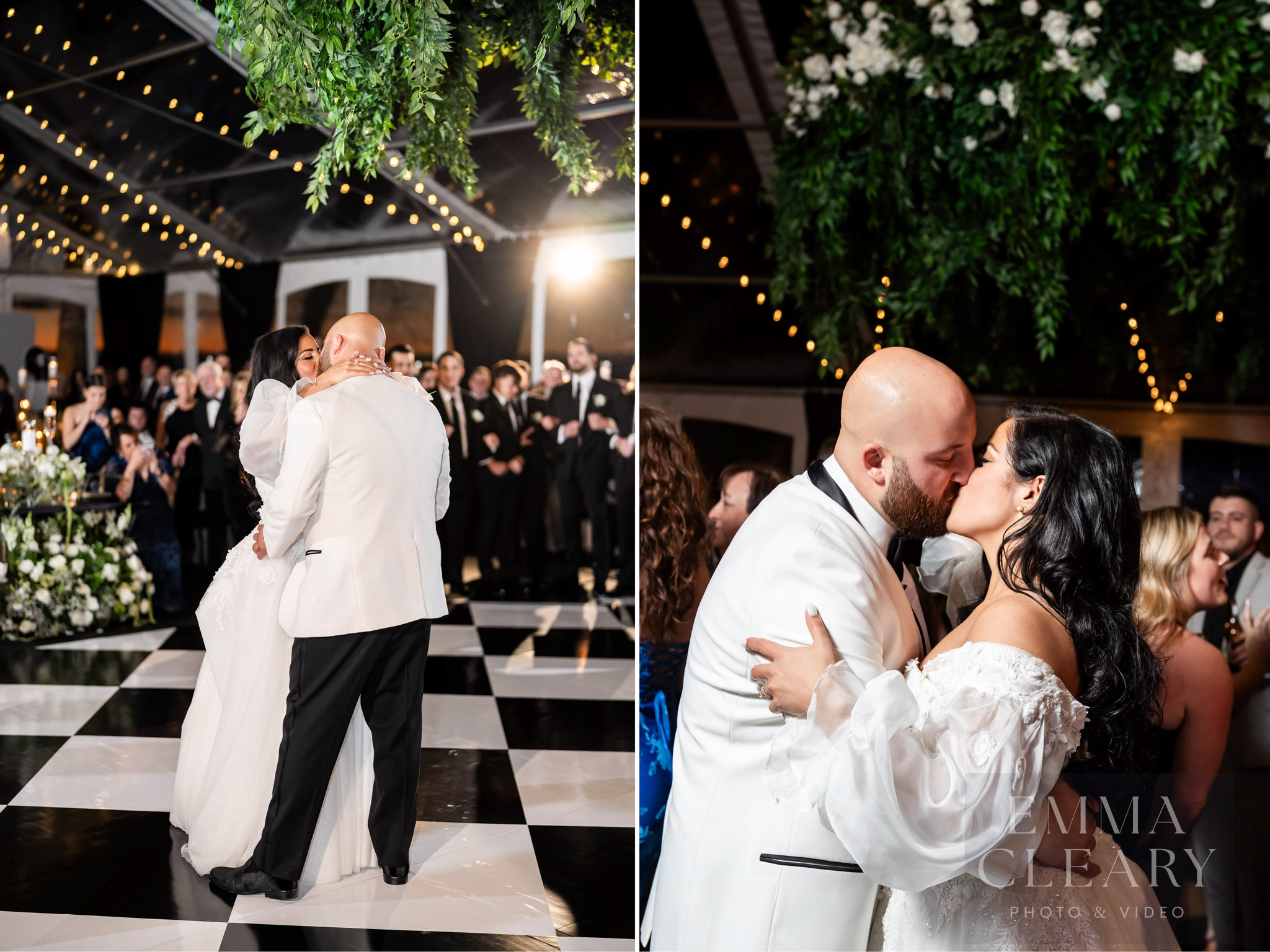 Private Home Wedding kiss